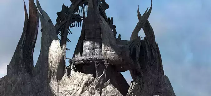 Wheel of time Cliffs structures 3D model