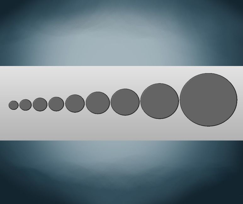 F4 - FLAGSTONE 20-120mm Round Bases 3D print model_8