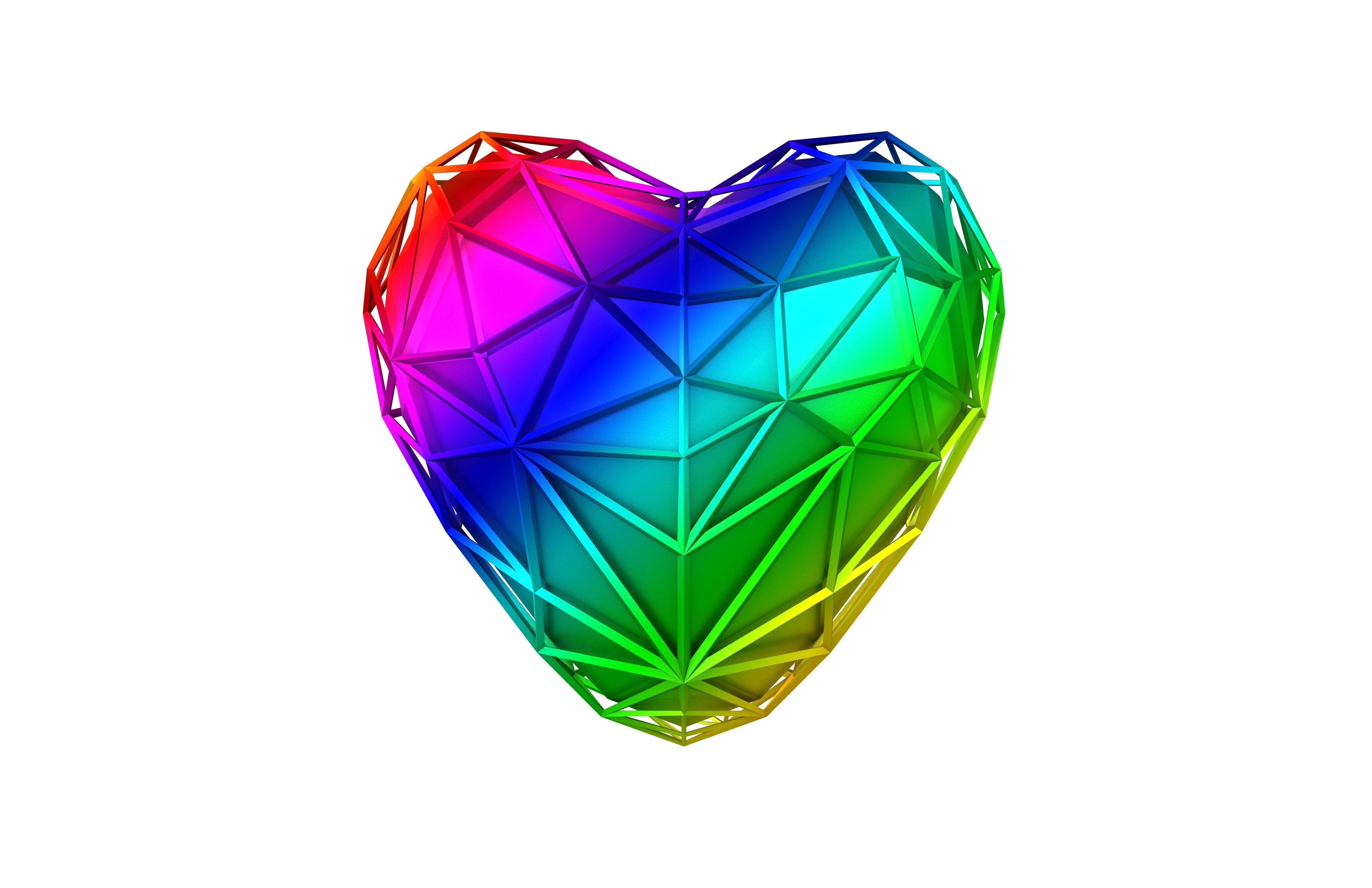 Stylish Heart V4 024 Low-poly 3D model_1