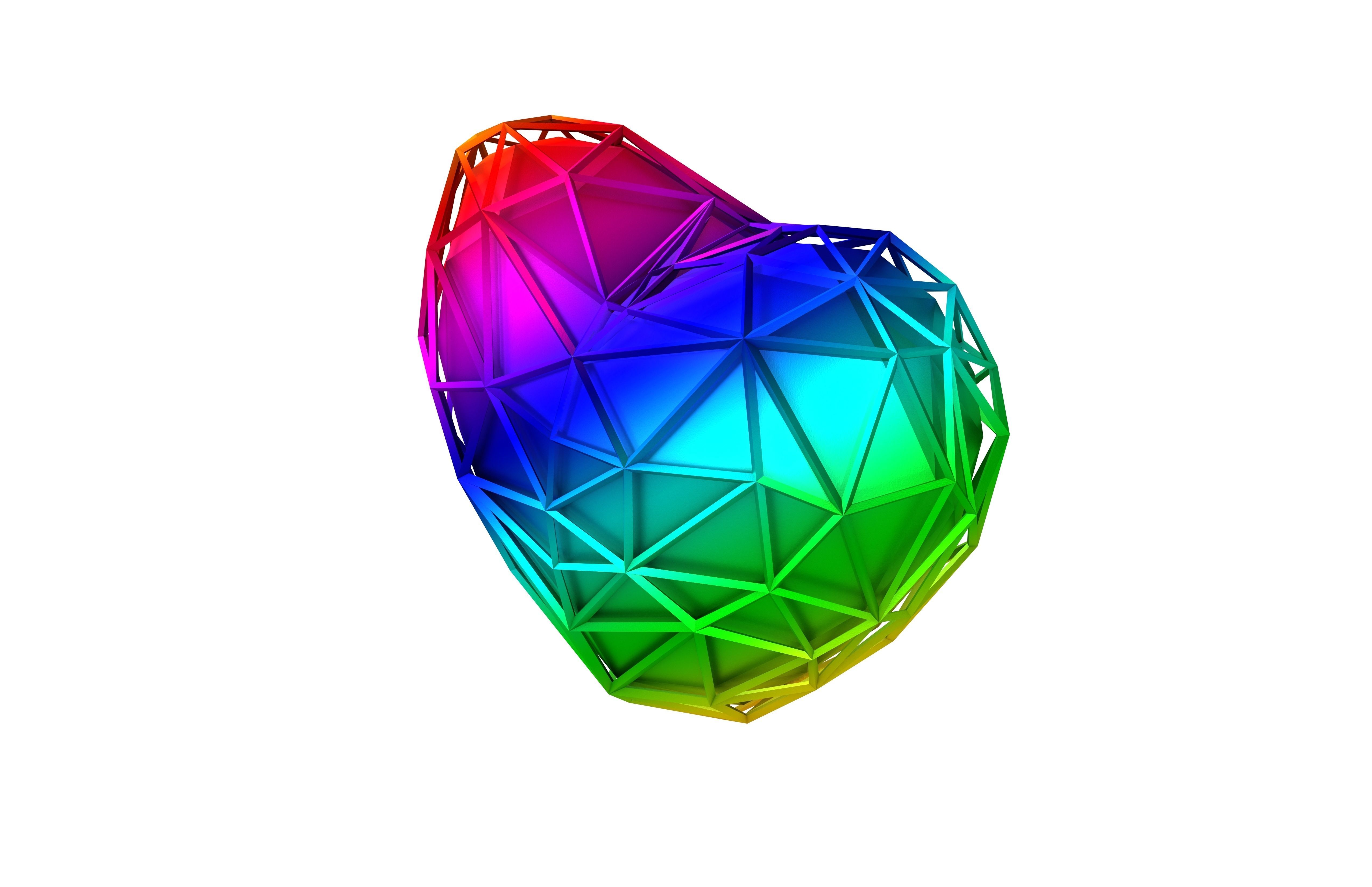 Stylish Heart V4 024 Low-poly 3D model_2