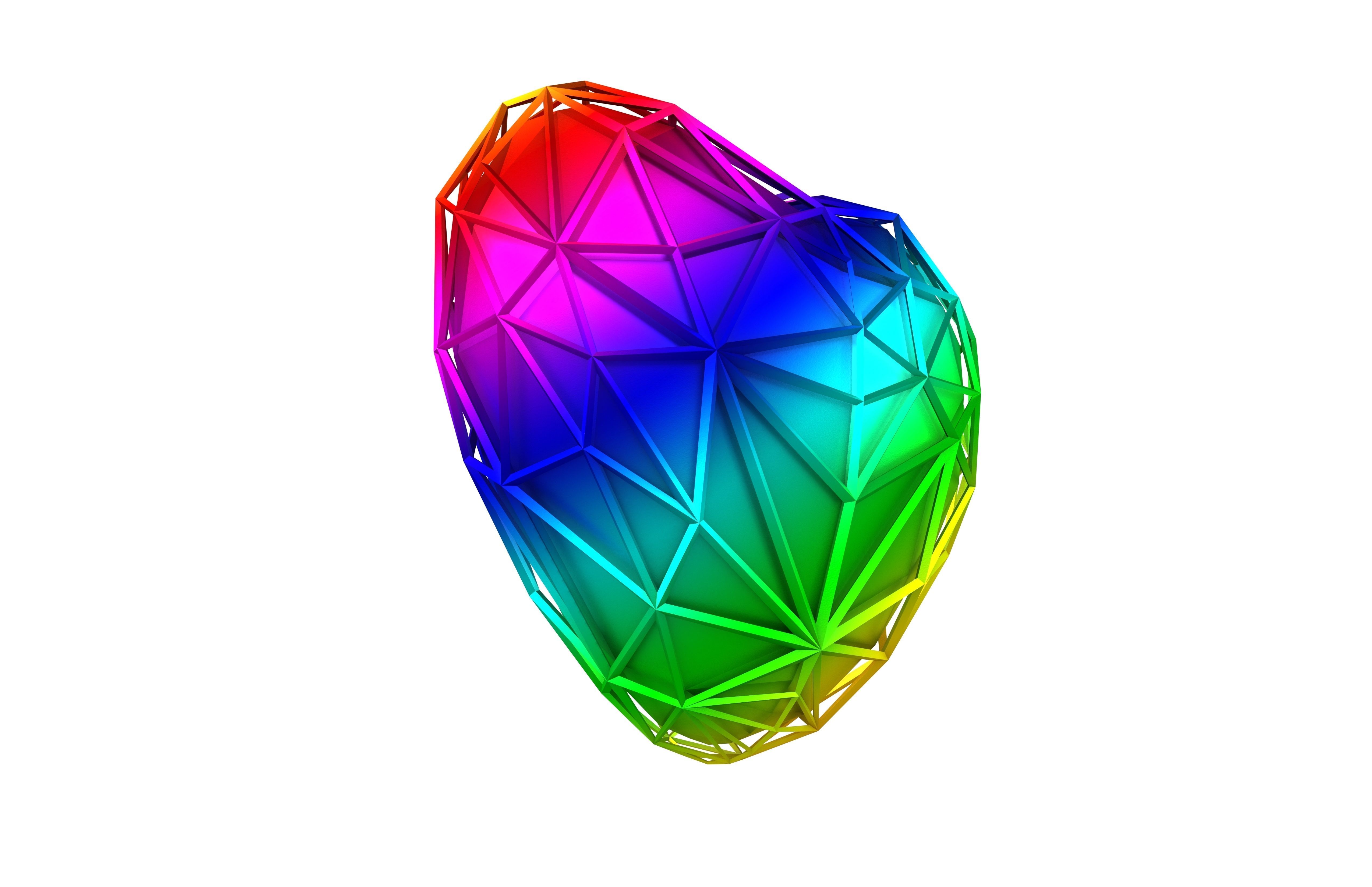 Stylish Heart V4 024 Low-poly 3D model_3