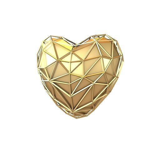Stylish Heart V4 027 Low-poly 3D model