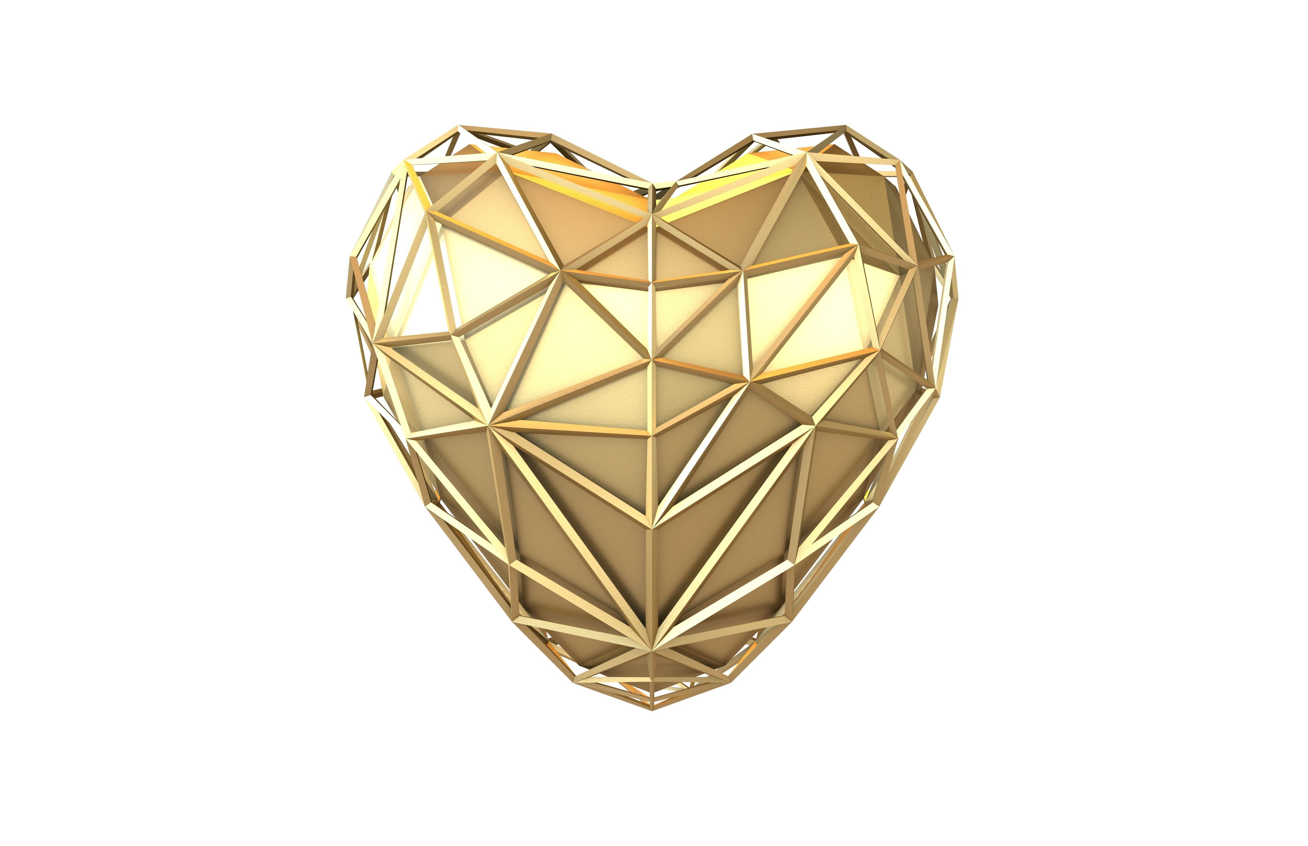 Stylish Heart V4 027 Low-poly 3D model_1