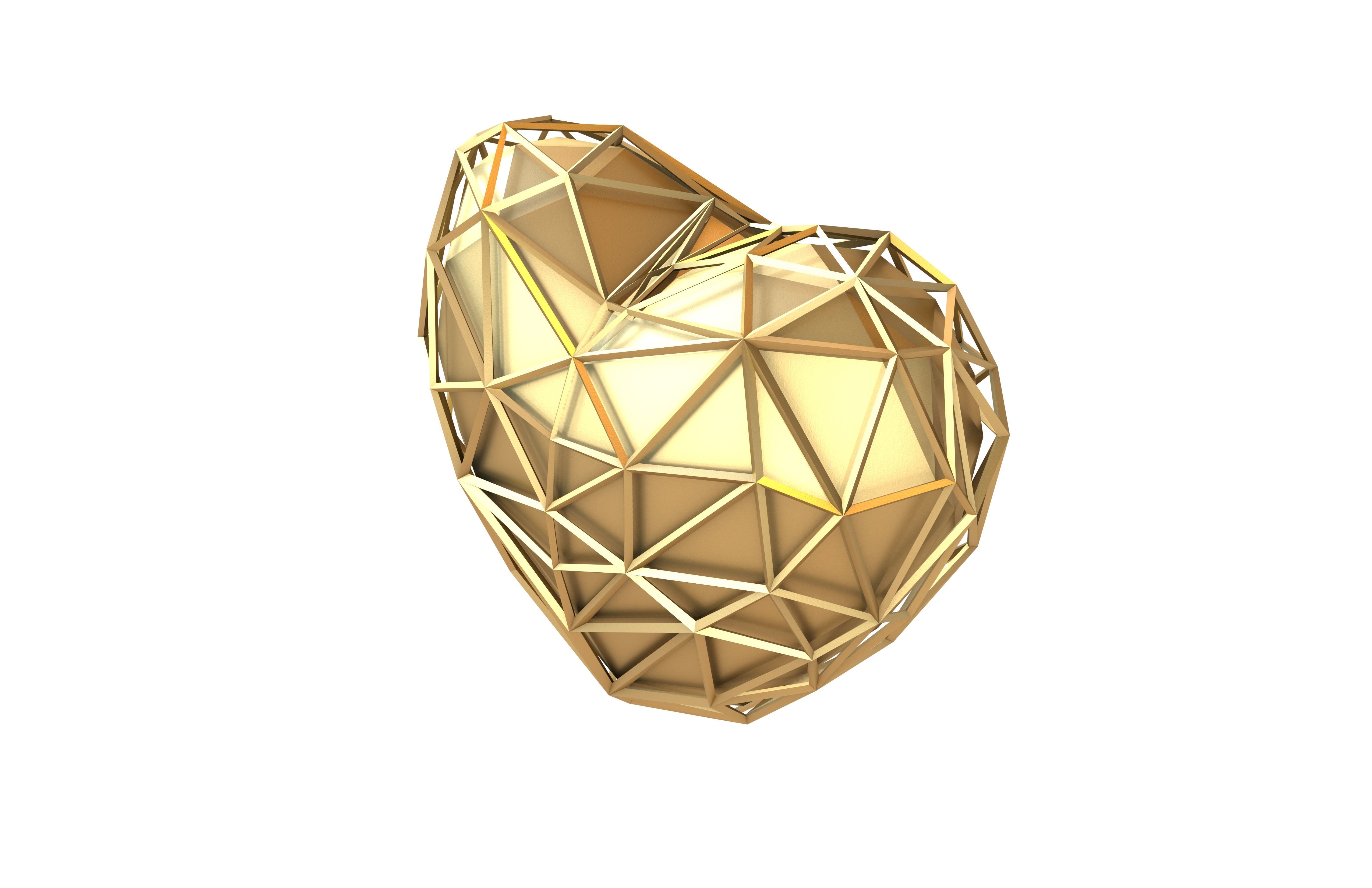 Stylish Heart V4 027 Low-poly 3D model_2