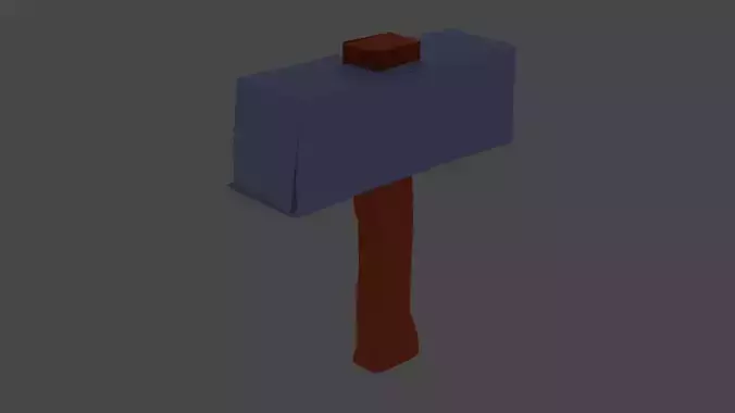 simple low-poly hammer