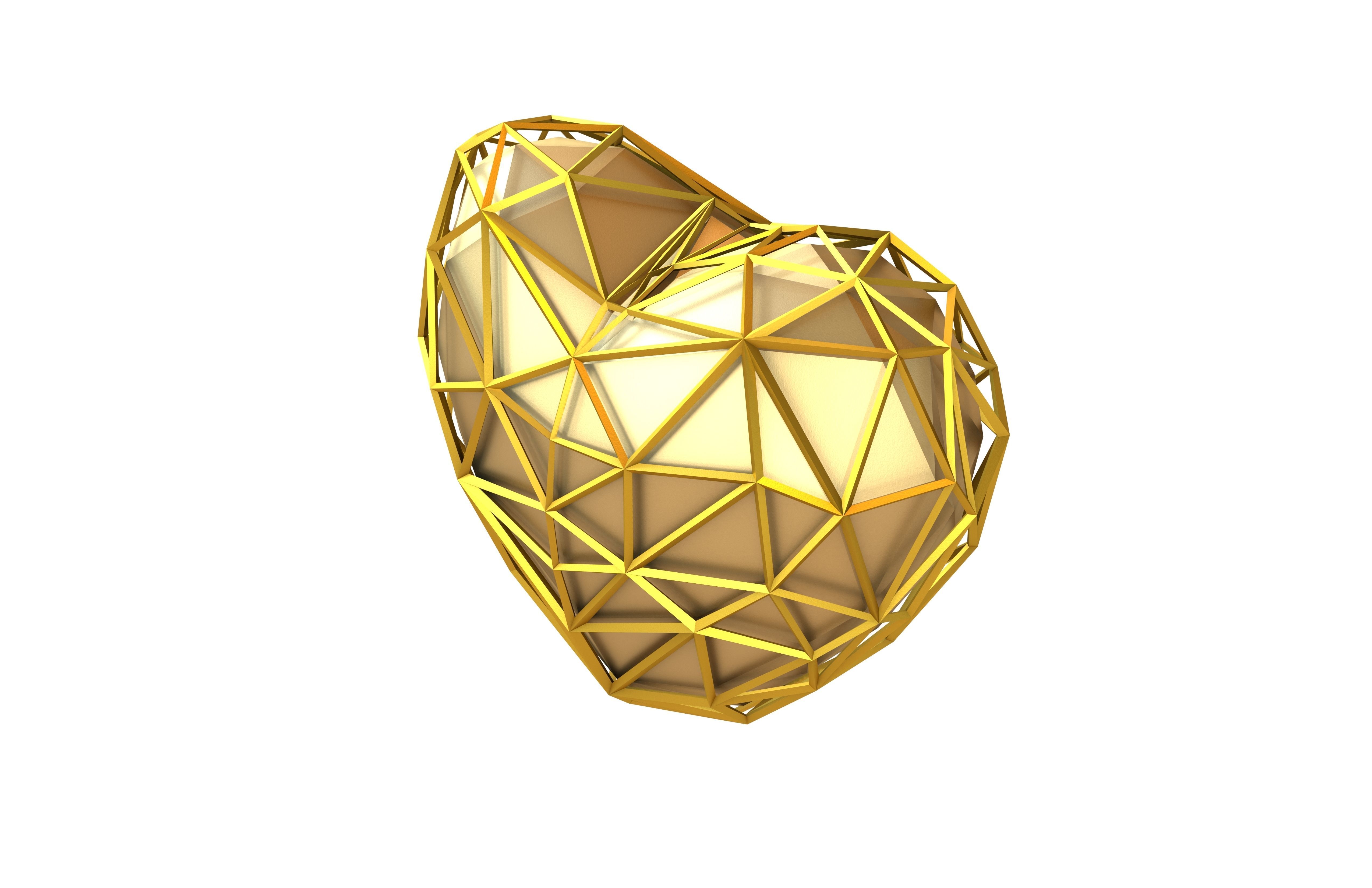 Stylish Heart V4 030 Low-poly 3D model_2