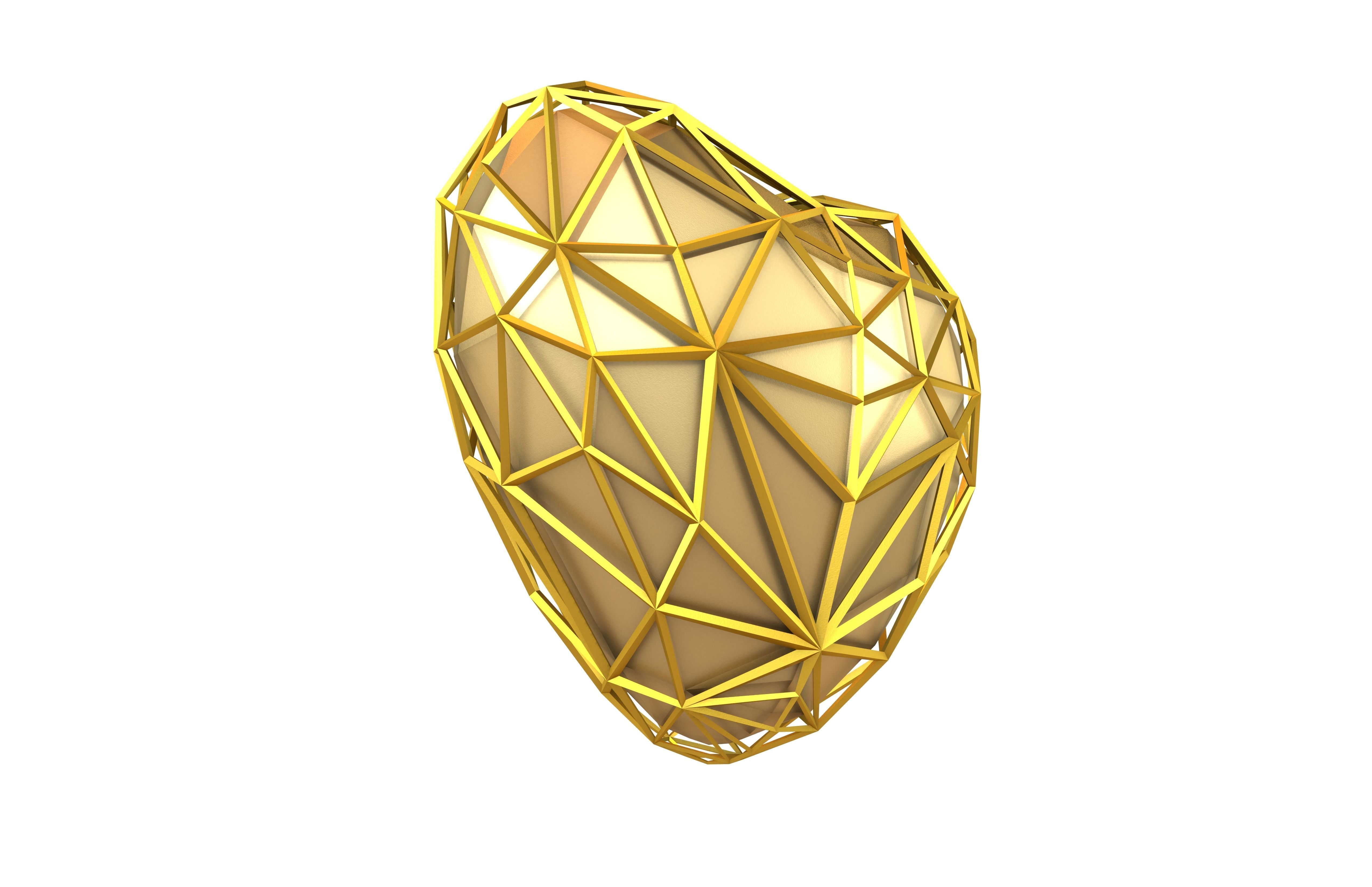 Stylish Heart V4 030 Low-poly 3D model_3