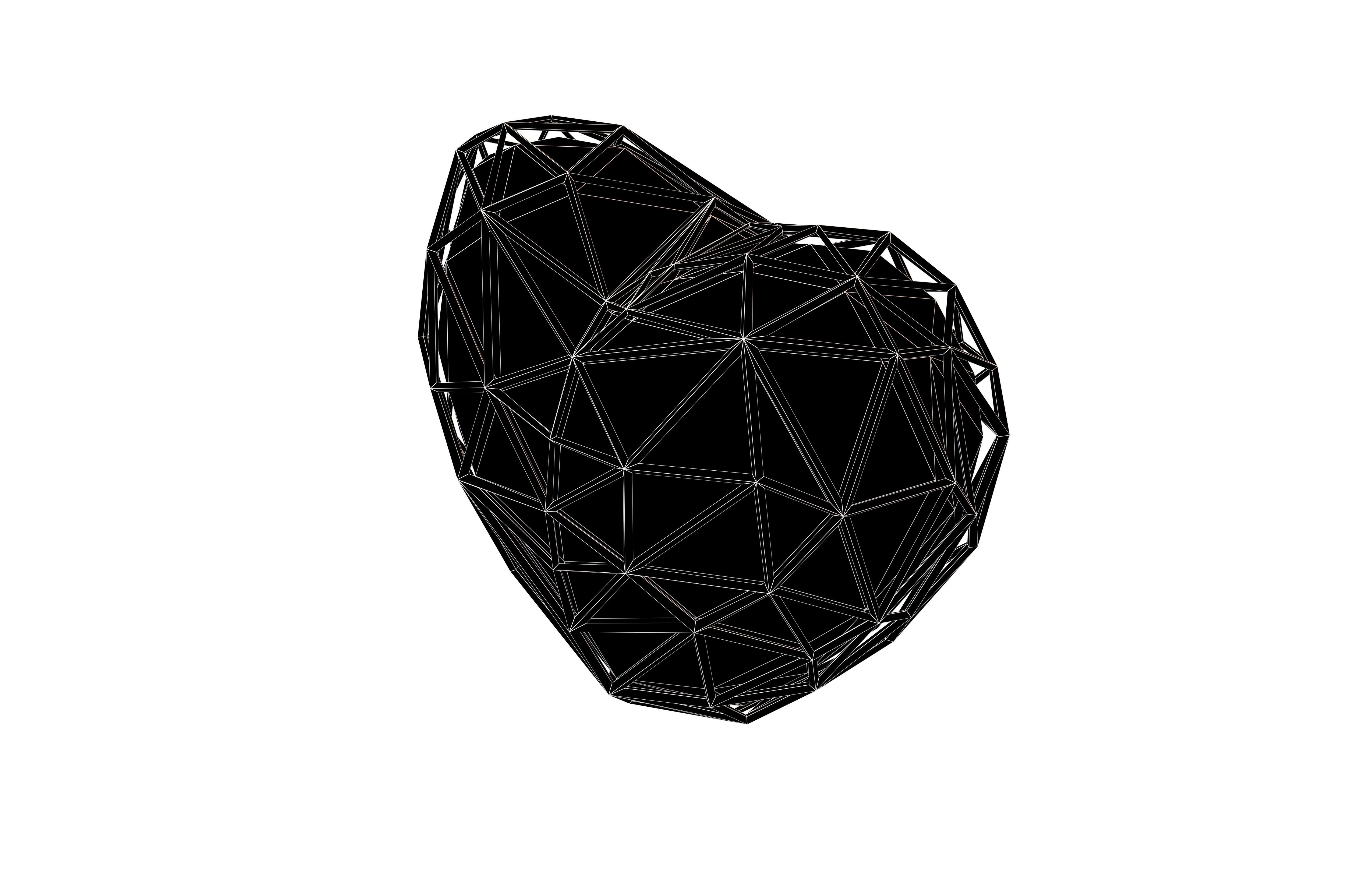 Stylish Heart V4 030 Low-poly 3D model_5