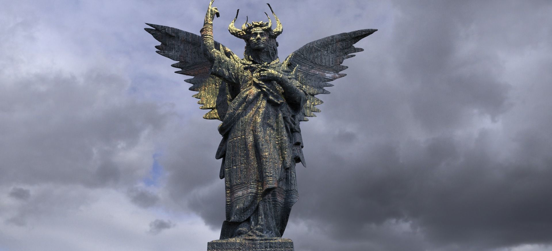 Angels and Demons statue 2 3D model_1
