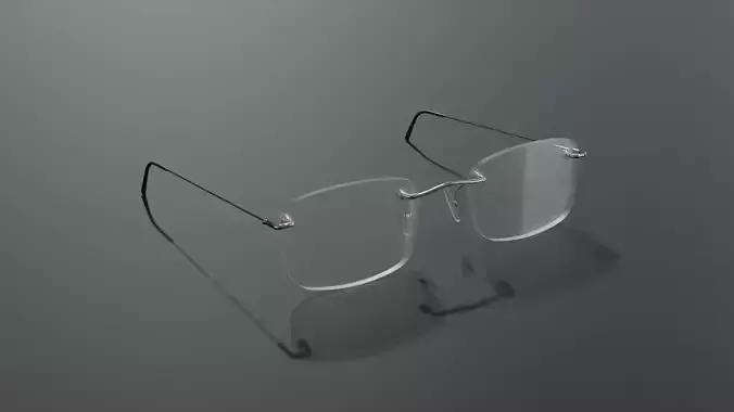 Realistic Rimless Glasses