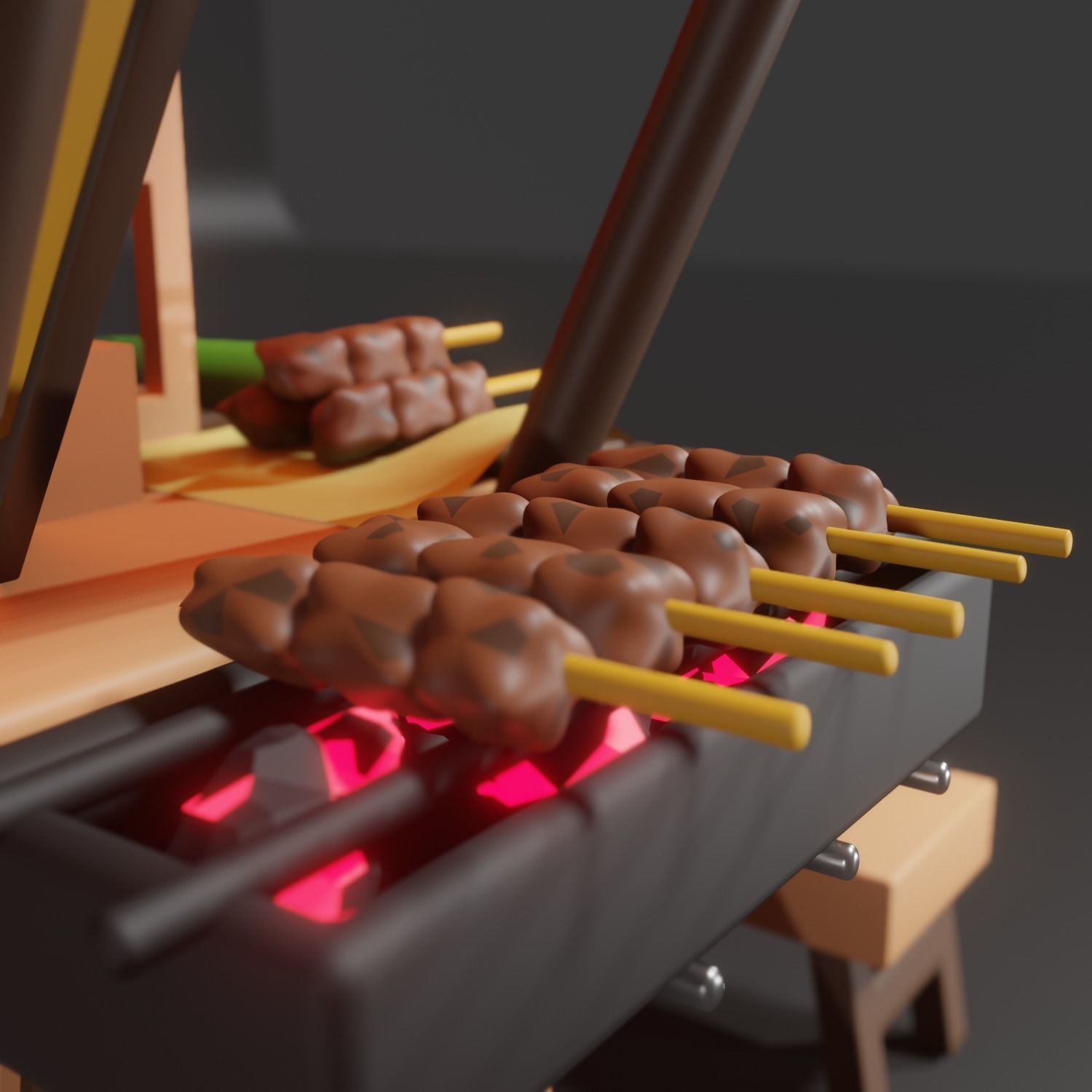 3D Gerobak Sate Madura - Indonesian Satai Cart 3D print model_1