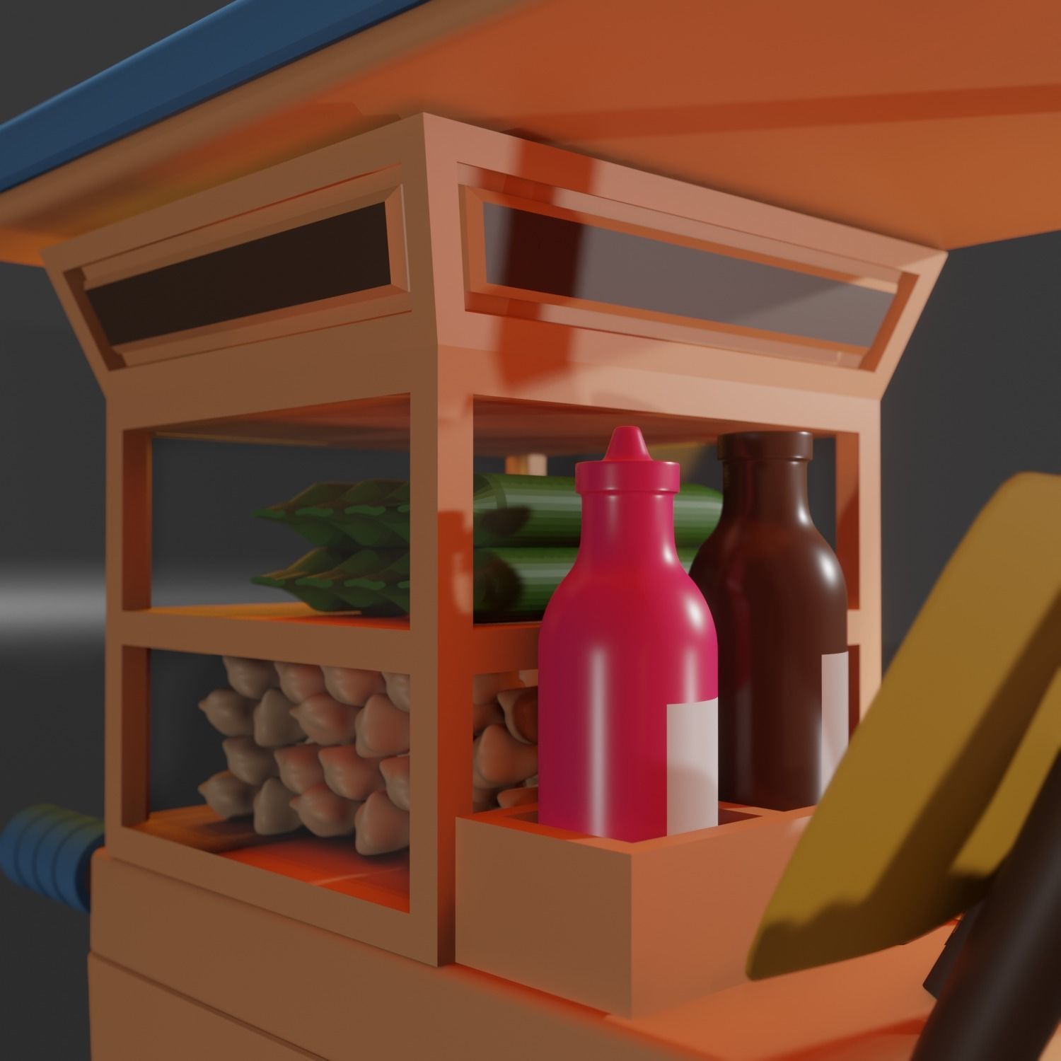 3D Gerobak Sate Madura - Indonesian Satai Cart 3D print model_3