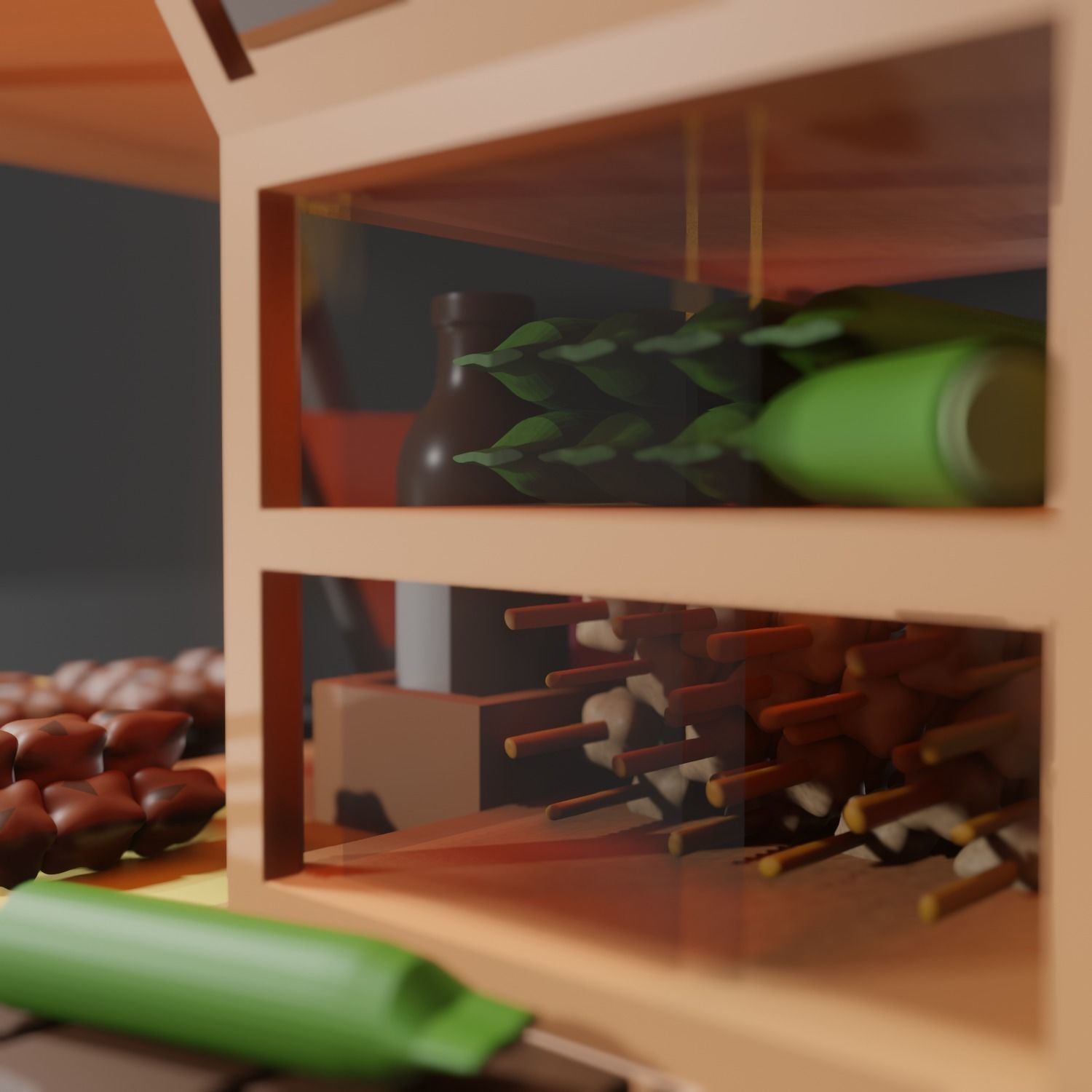 3D Gerobak Sate Madura - Indonesian Satai Cart 3D print model_2