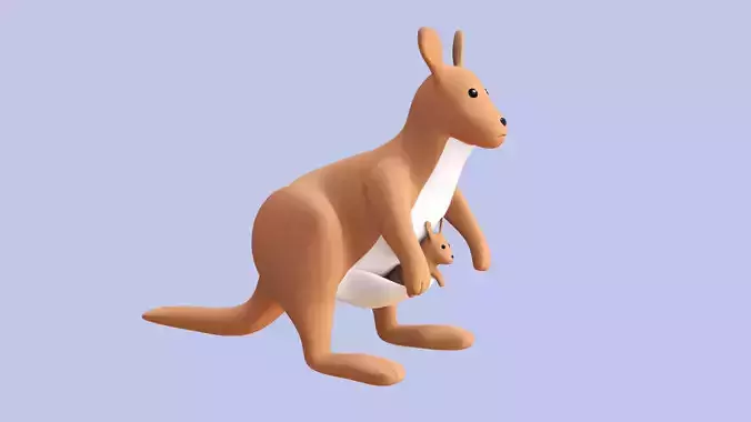 Kangaroo Toy Brown Stuffed