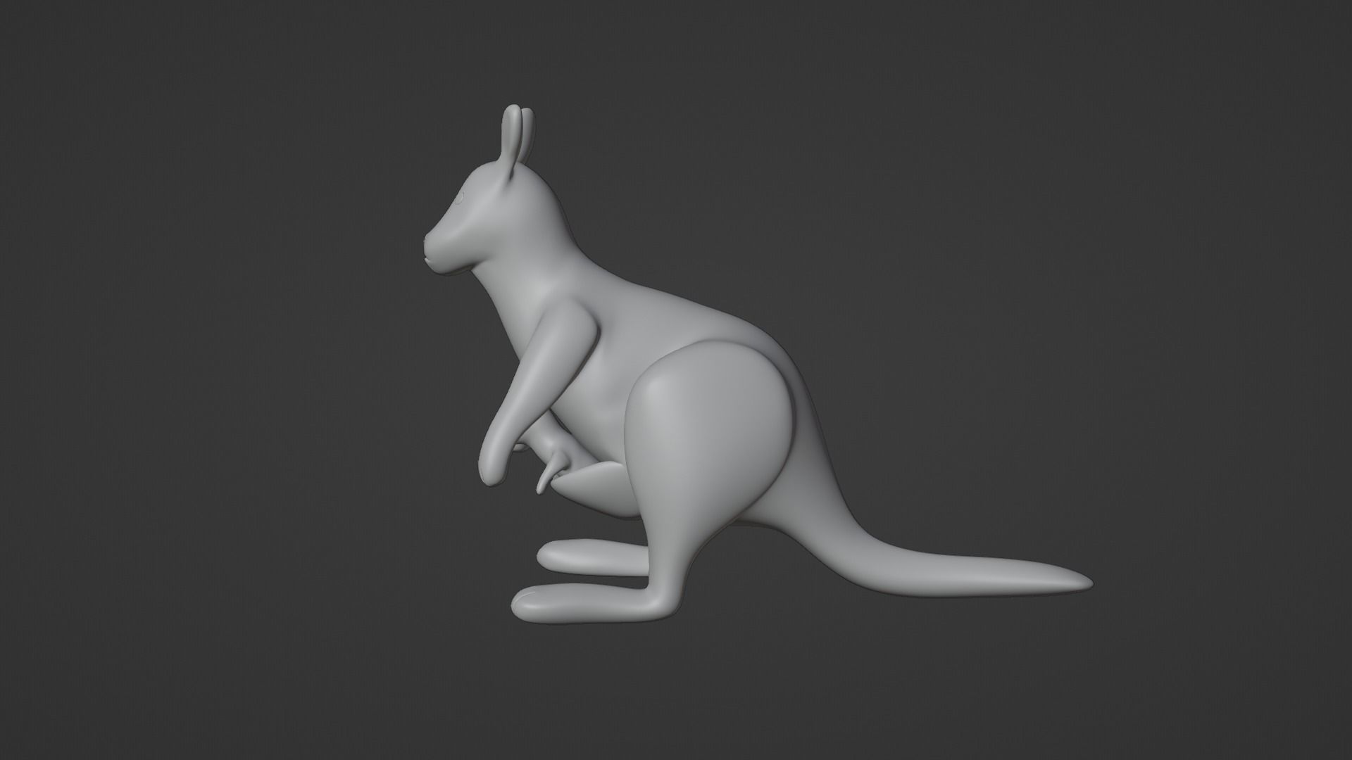 Kangaroo Toy Brown Stuffed 3D model_13