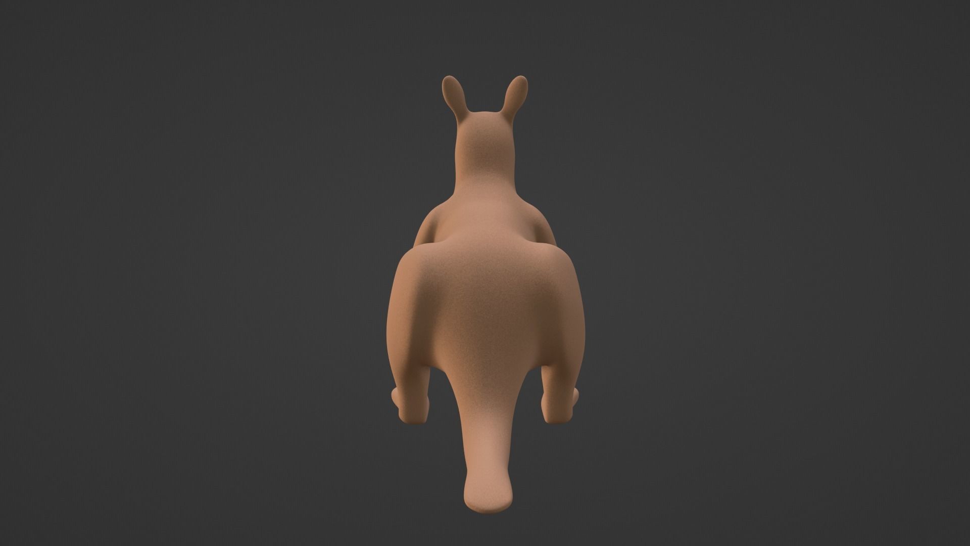 Kangaroo Toy Brown Stuffed 3D model_17