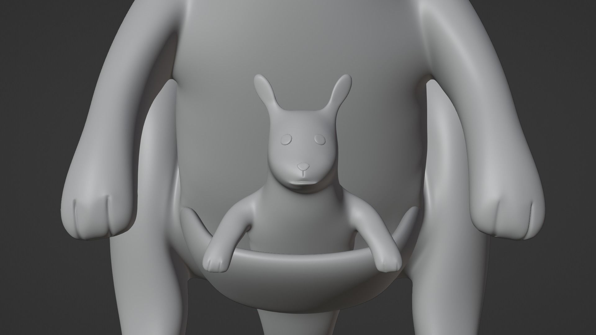 Kangaroo Toy Brown Stuffed 3D model_25