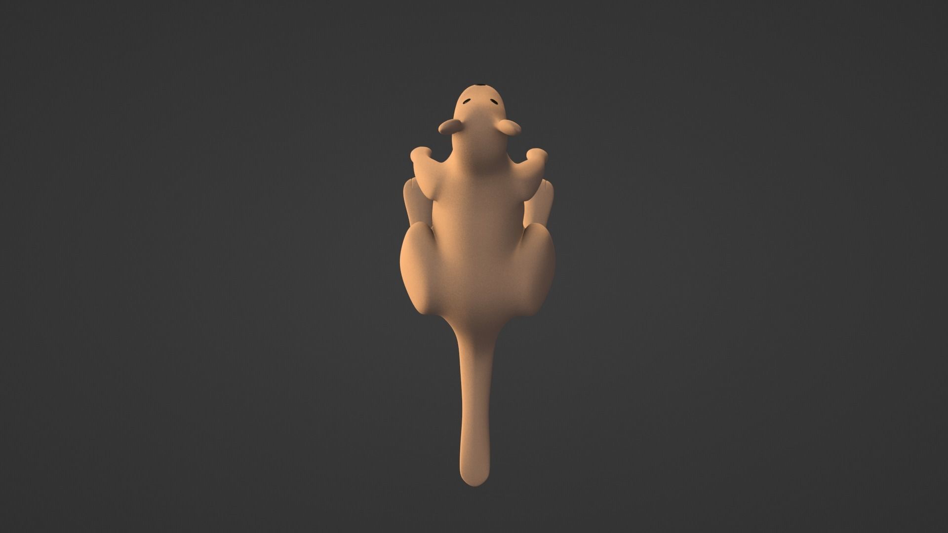 Kangaroo Toy Brown Stuffed 3D model_23