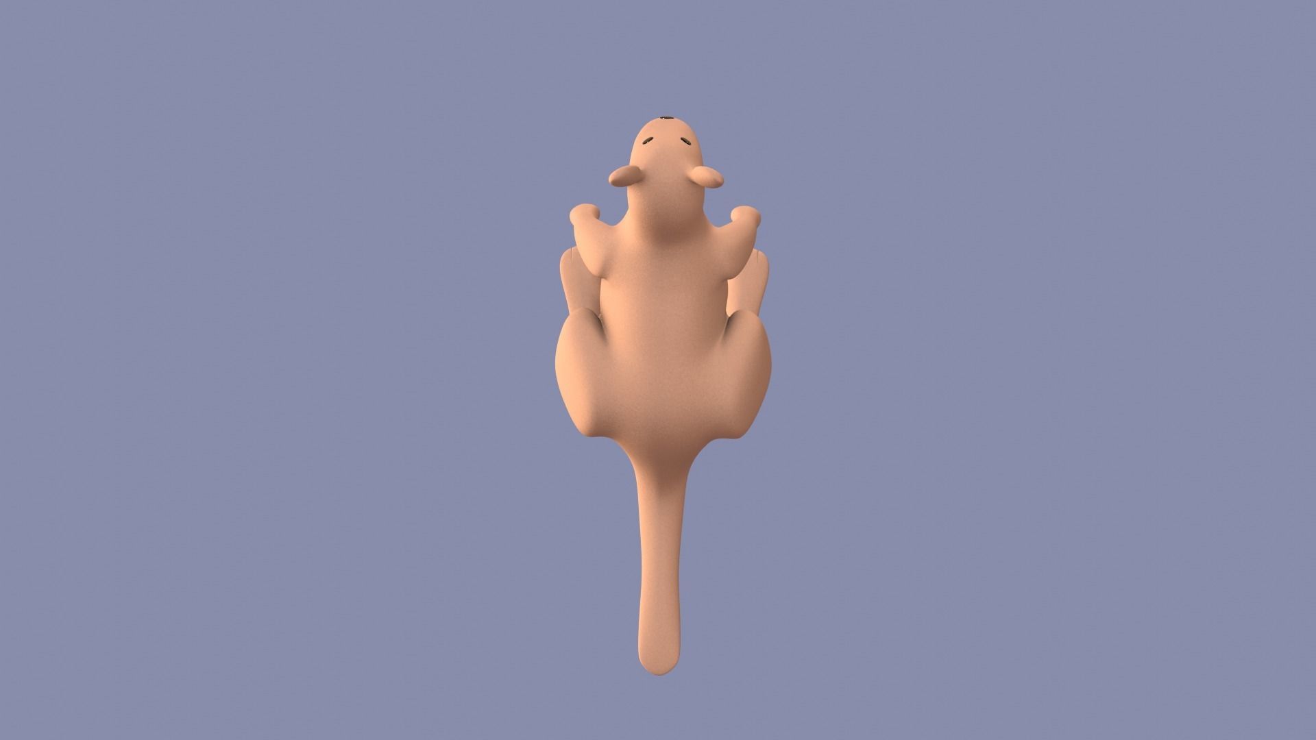 Kangaroo Toy Brown Stuffed 3D model_24