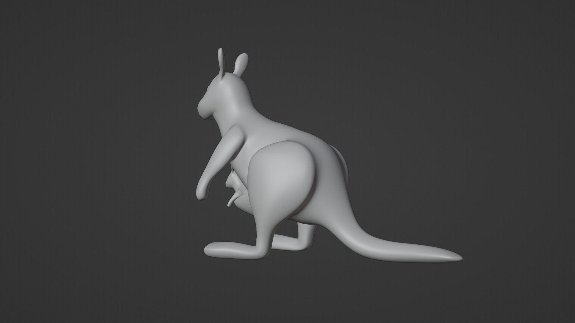 Kangaroo Toy Brown Stuffed 3D model_19