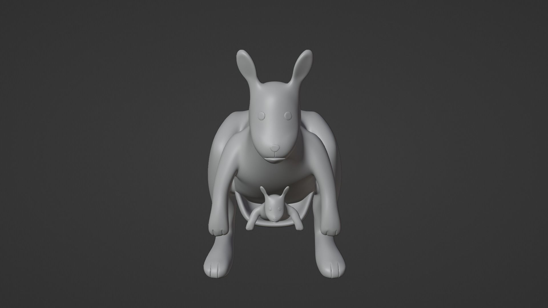 Kangaroo Toy Brown Stuffed 3D model_28