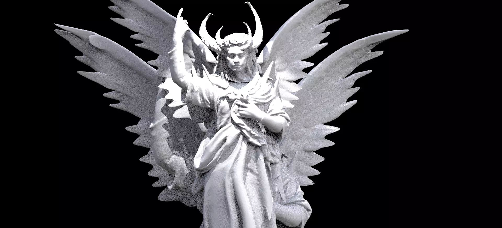 Angels and demons as above Florence statue 1 3D model_0