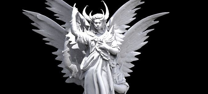 Angels and demons as above Florence statue 1 3D model