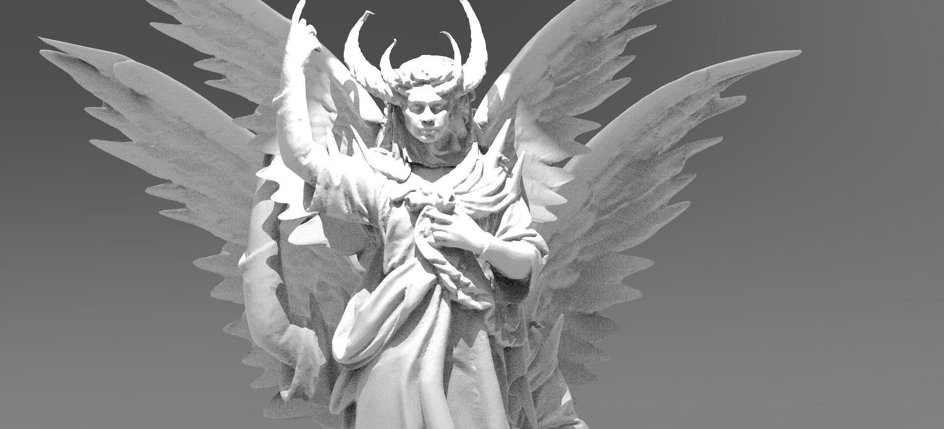 Angels and demons as above Florence statue 1 3D model_1