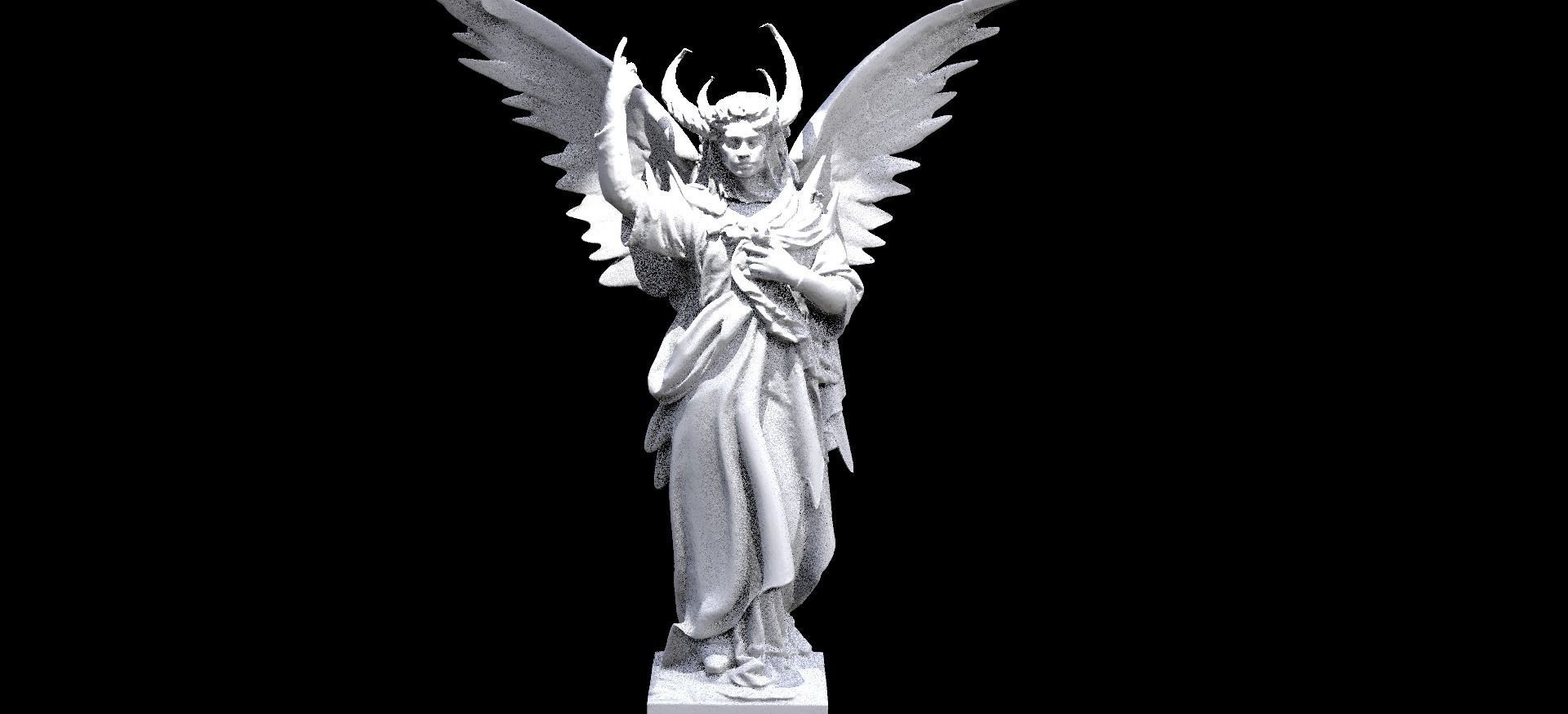 Angels and demons as above Florence statue 1 3D model_2