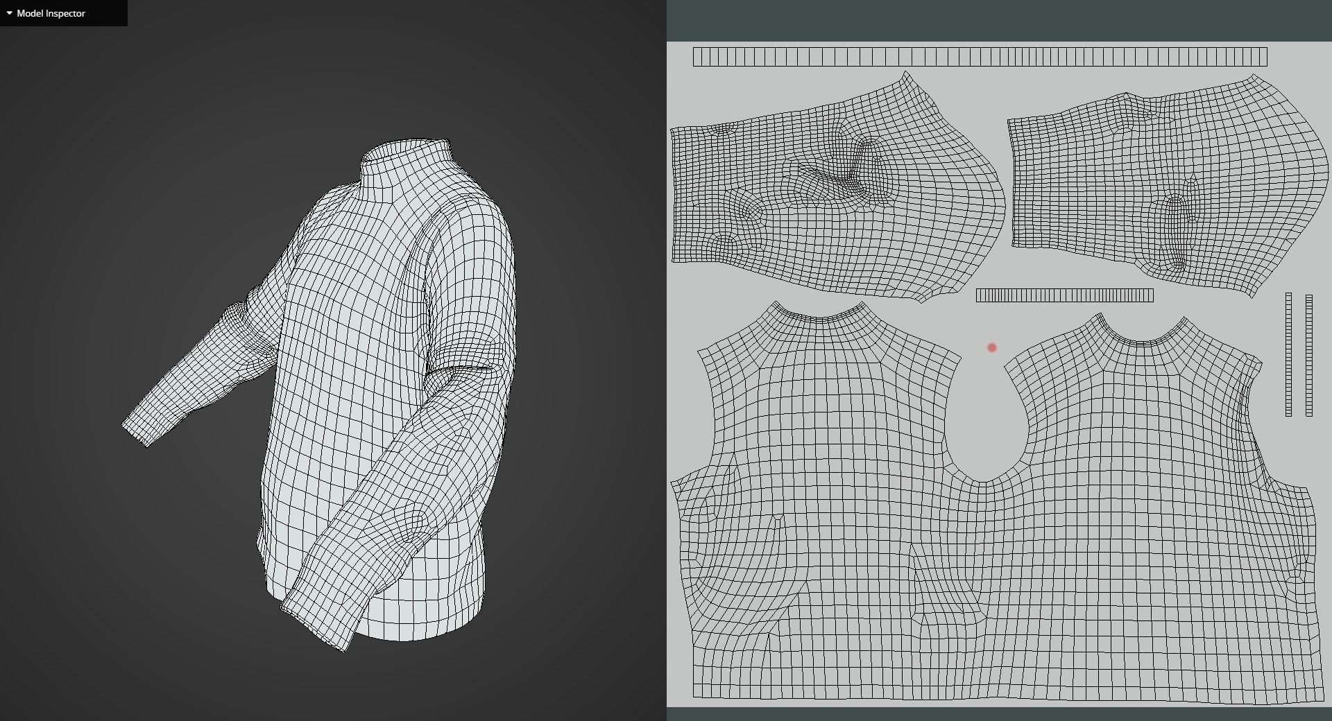 Game Ready Gray Knit Sweater Low-poly 3D model_13