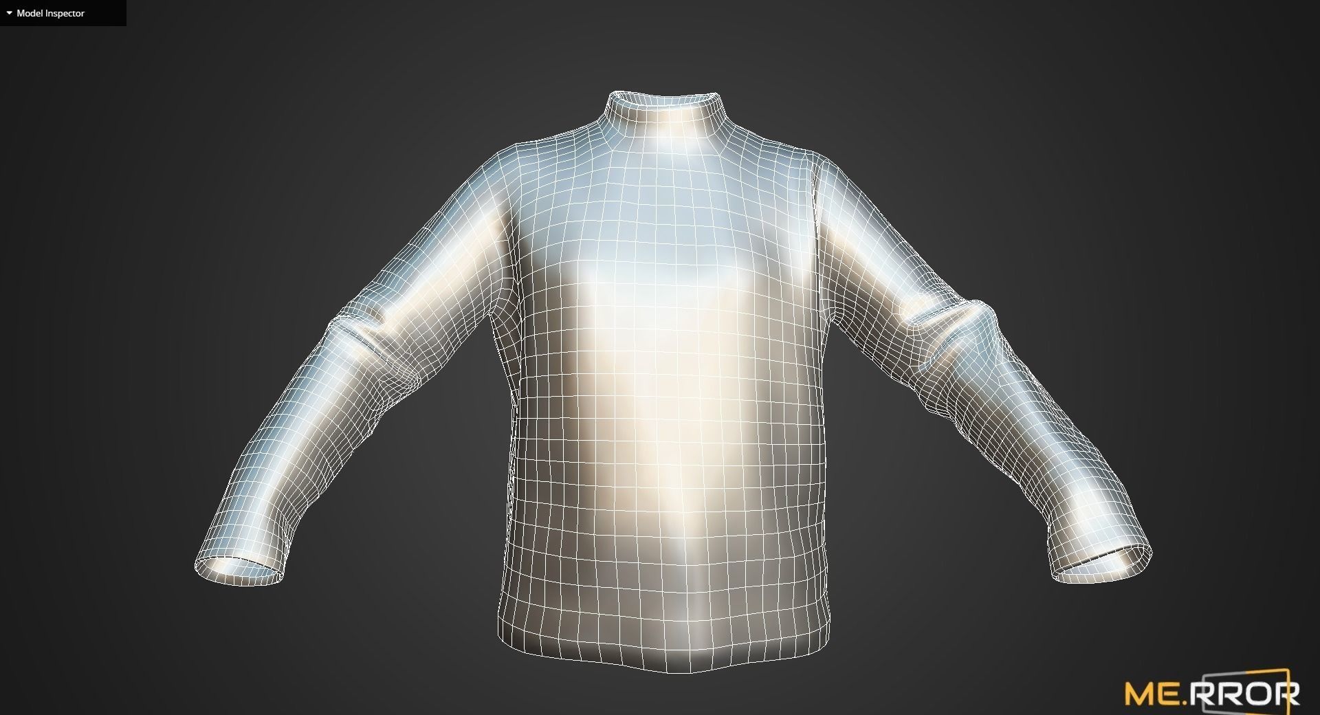 Game Ready Gray Knit Sweater Low-poly 3D model_10