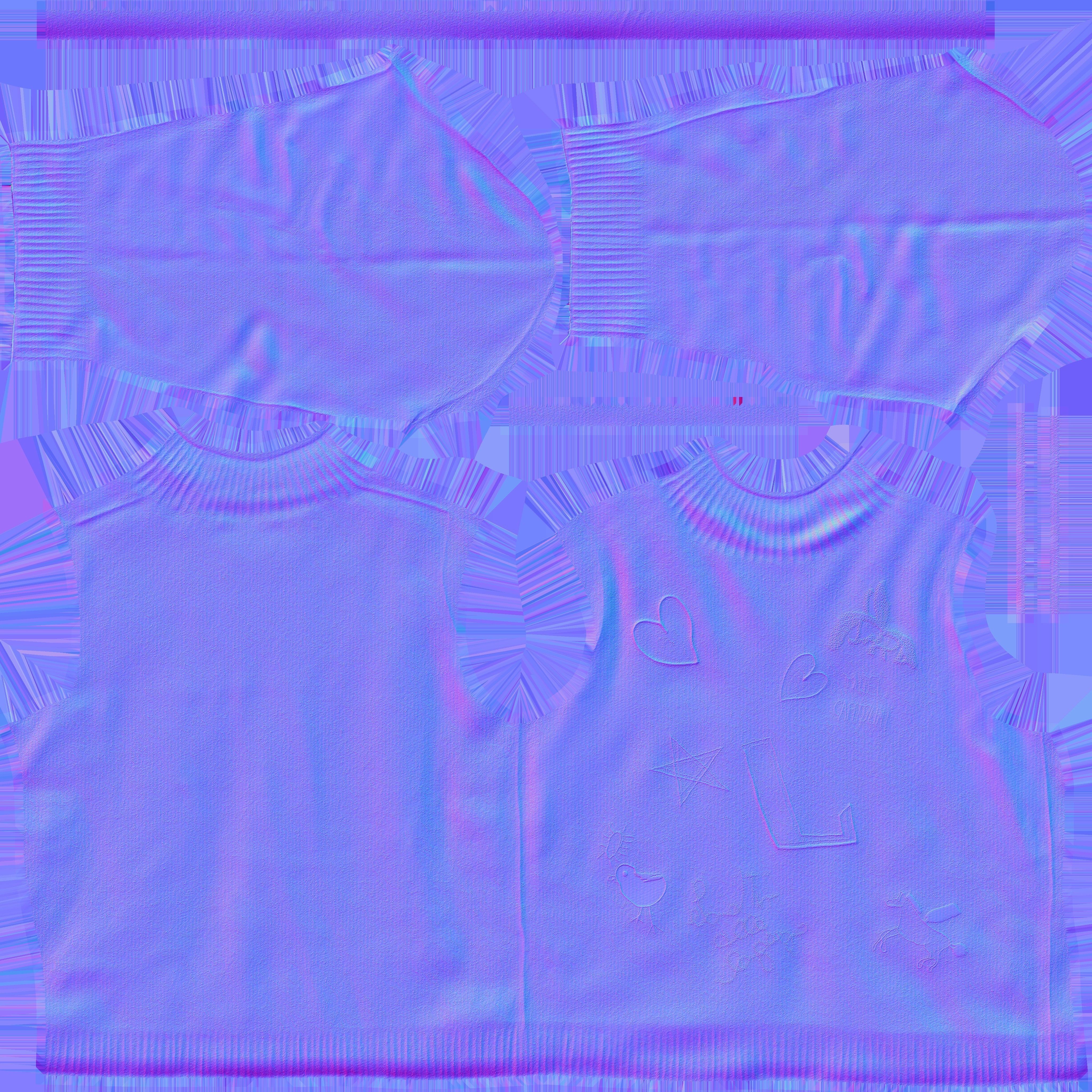 Game Ready Gray Knit Sweater Low-poly 3D model_17