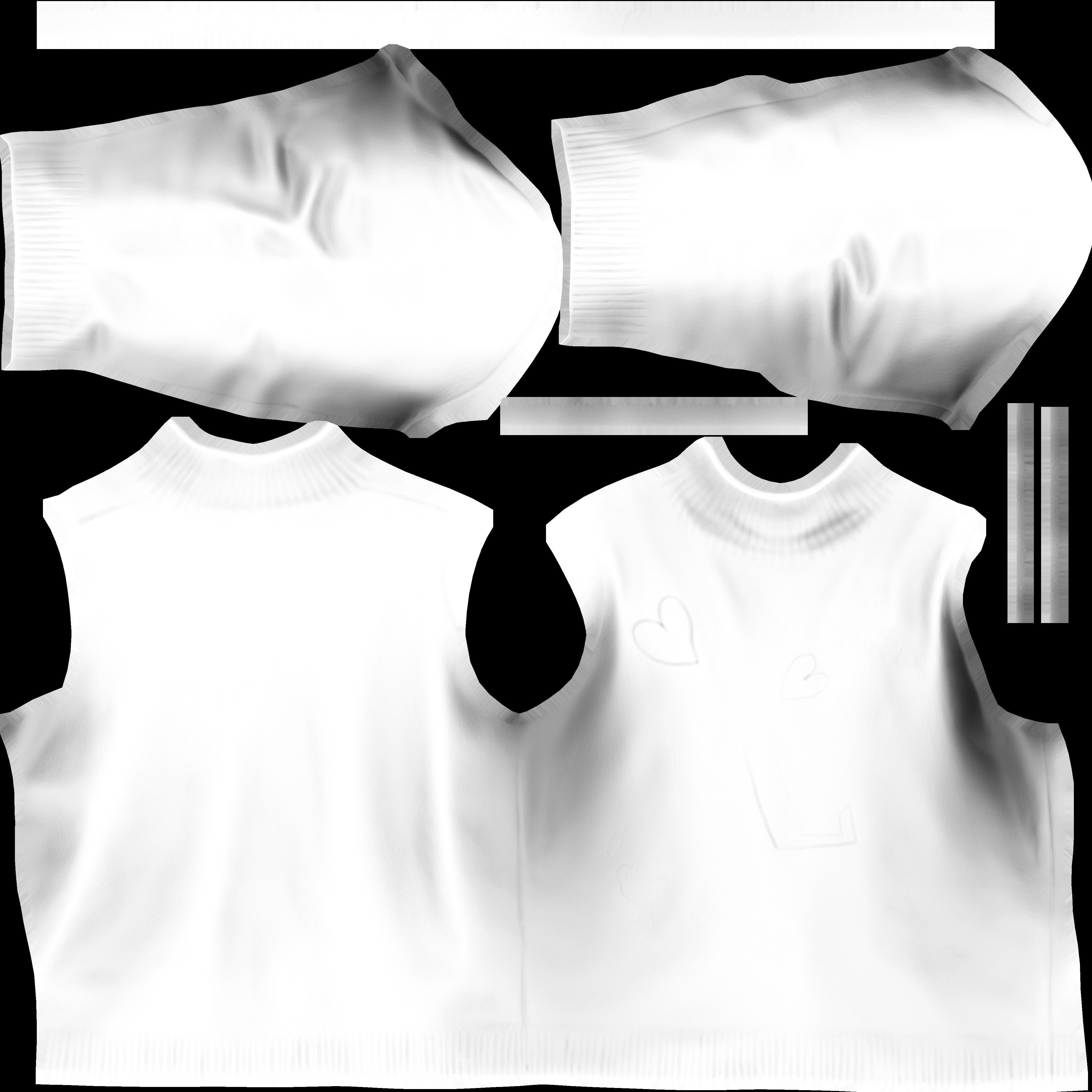 Game Ready Gray Knit Sweater Low-poly 3D model_15