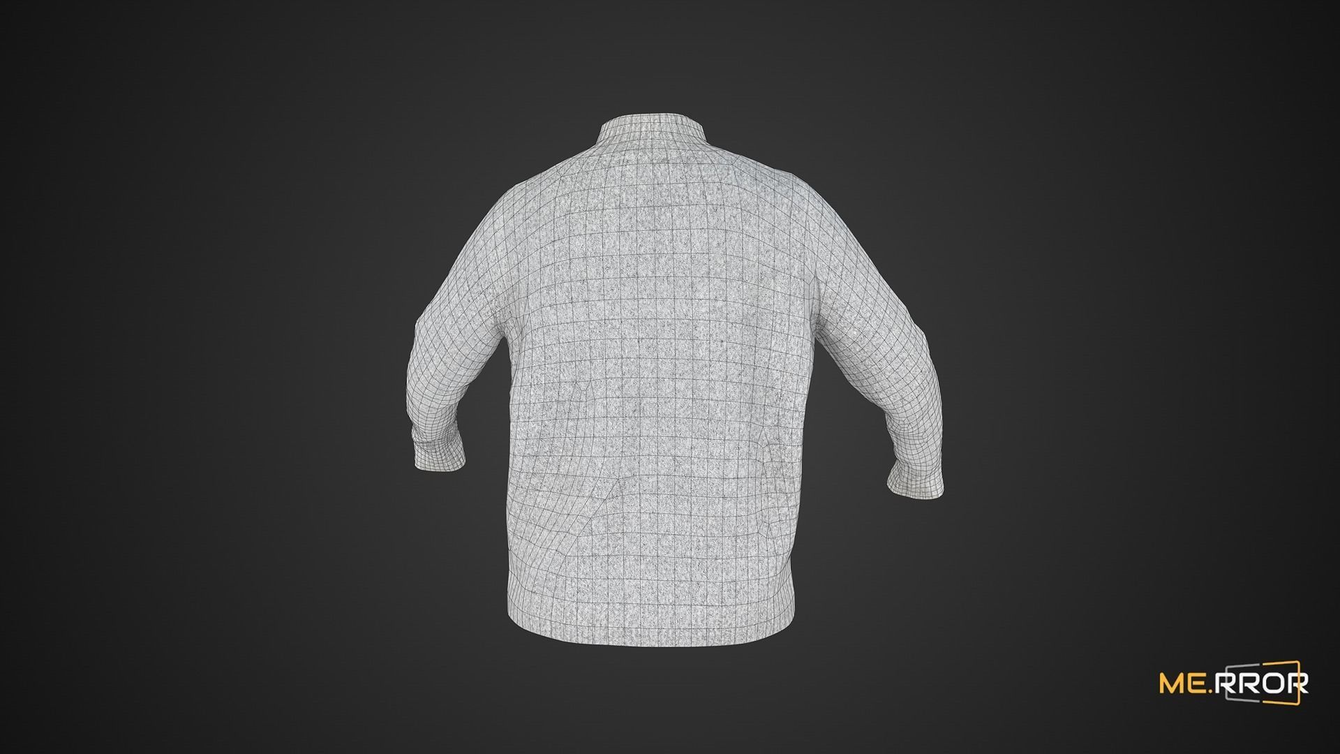 Game Ready Gray Knit Sweater Low-poly 3D model_3