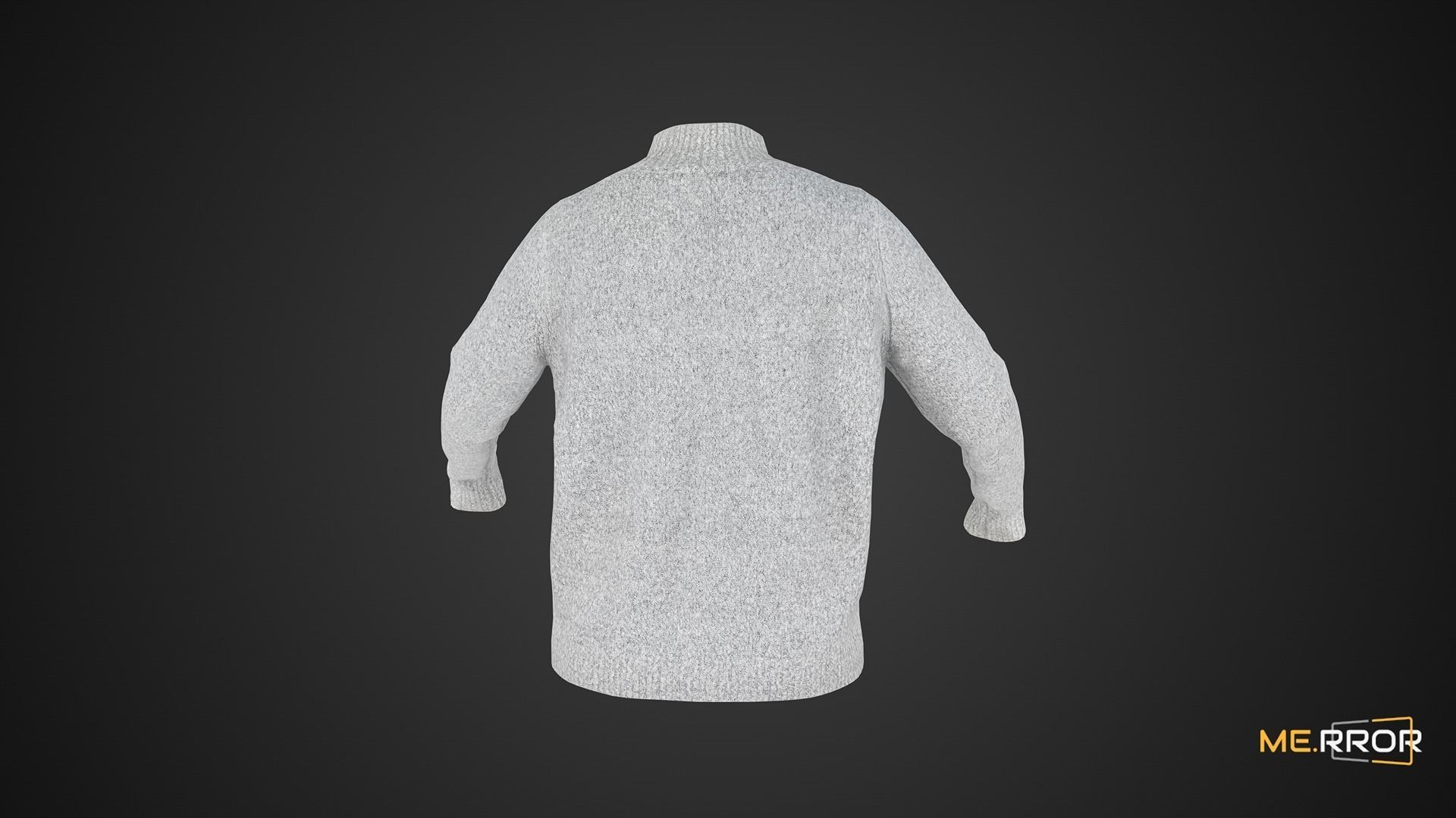 Game Ready Gray Knit Sweater Low-poly 3D model_2