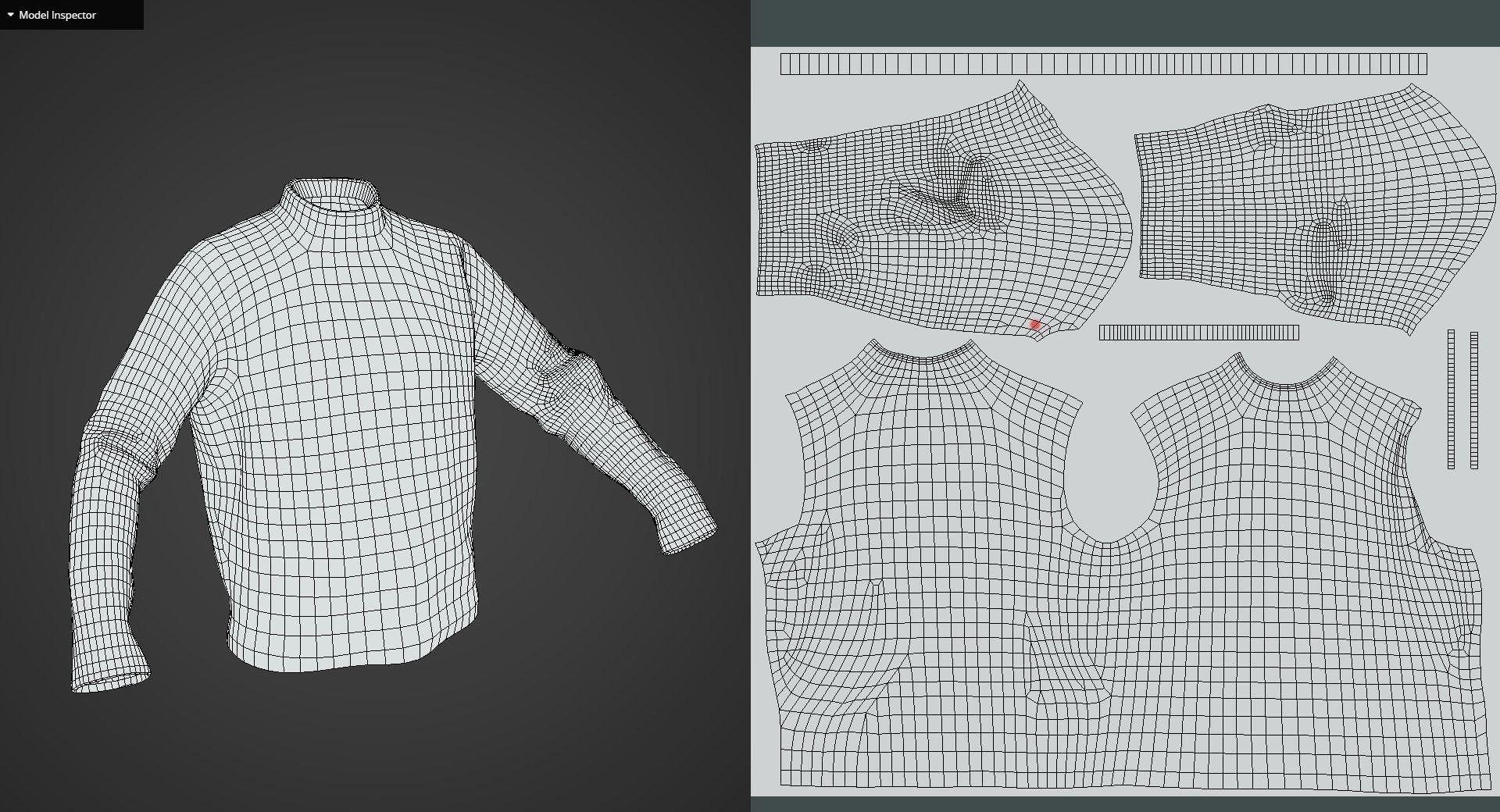 Game Ready Gray Knit Sweater Low-poly 3D model_12