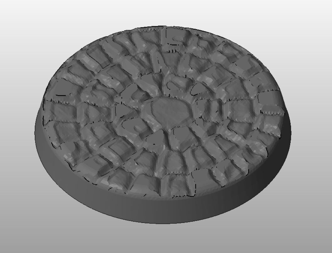 F8 - CIRCLE BRICK 20-120mm Round Bases 3D print model_5