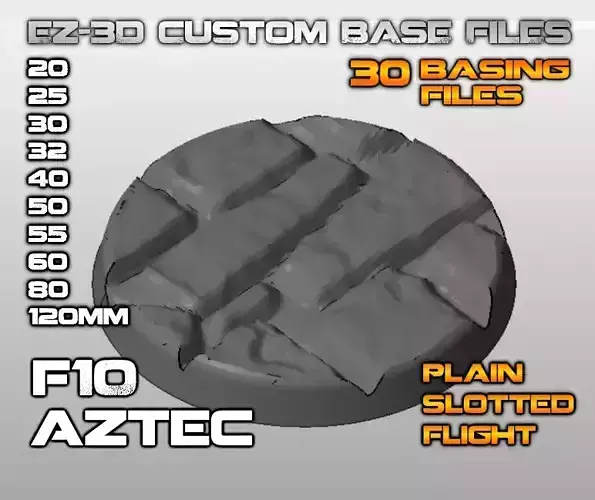 F10 - AZTEC 20-120mm Round Bases 3D print model