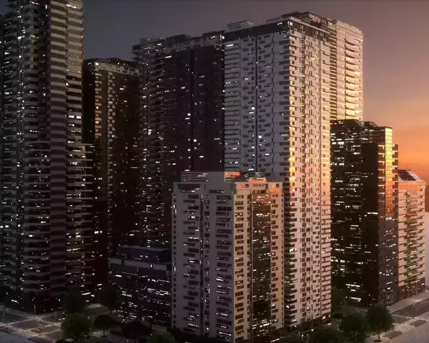 City Block Type B01 3D model