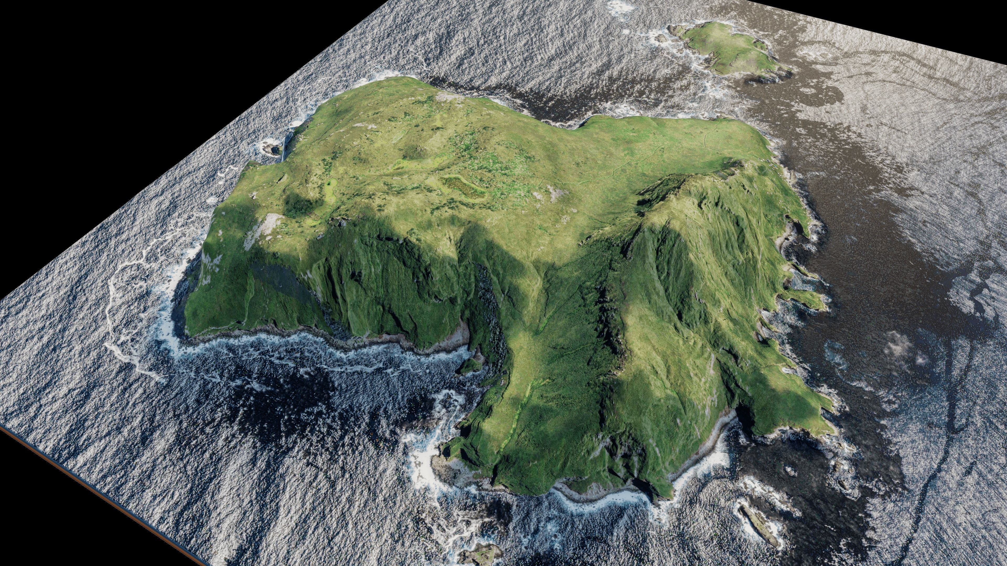 Nightingale Island 3d Model Terrain 3D model_6