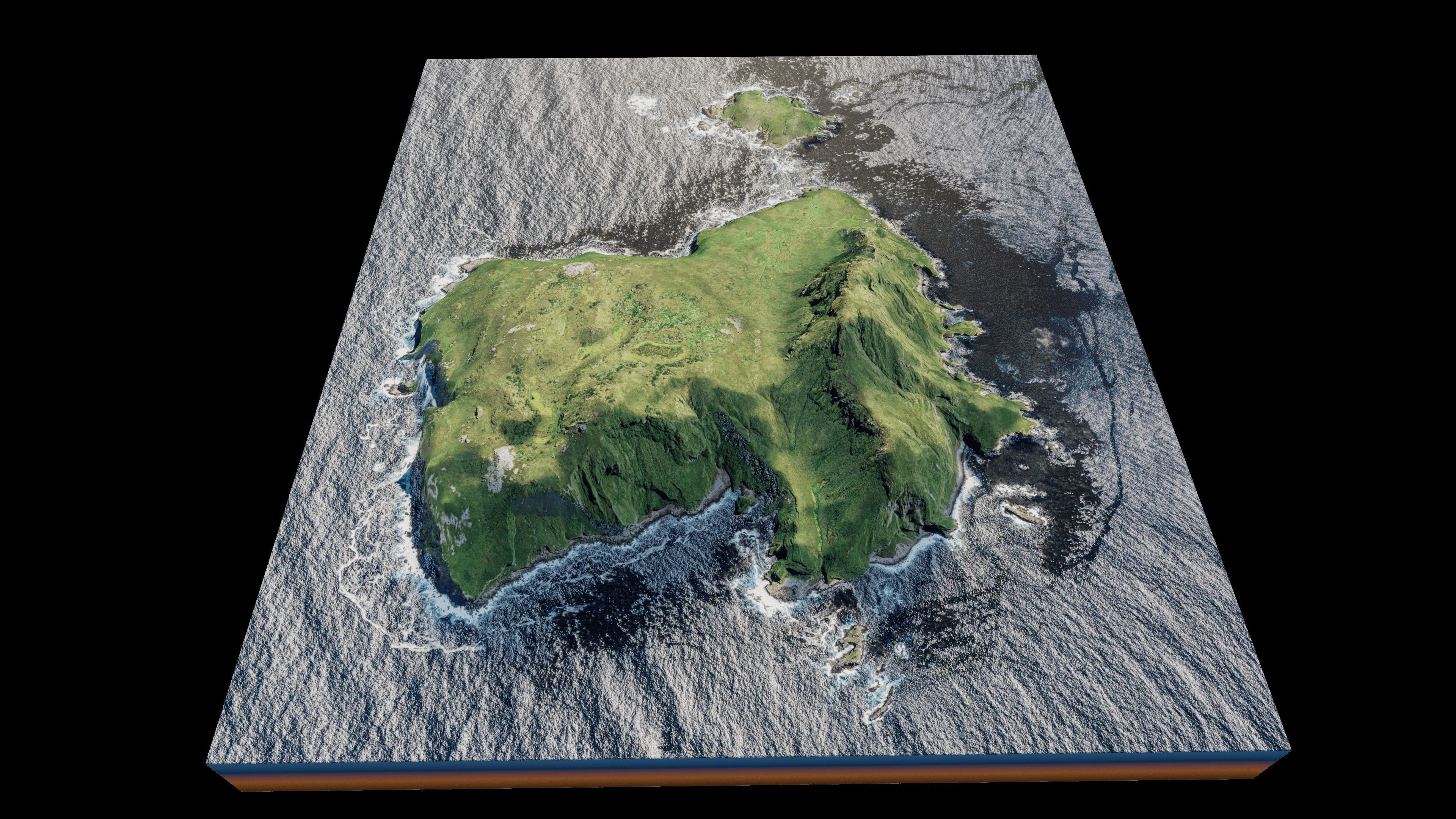 Nightingale Island 3d Model Terrain 3D model_1