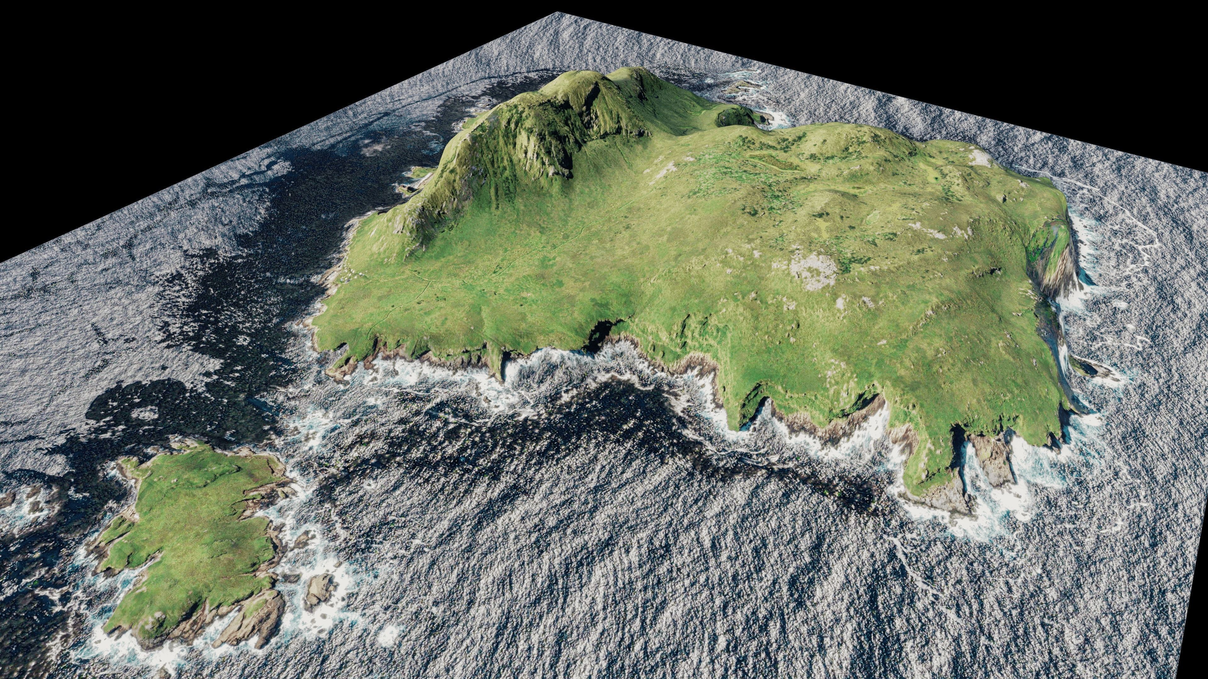 Nightingale Island 3d Model Terrain 3D model_8