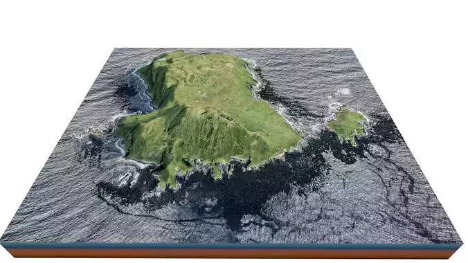 Nightingale Island 3d Model Terrain 3D model