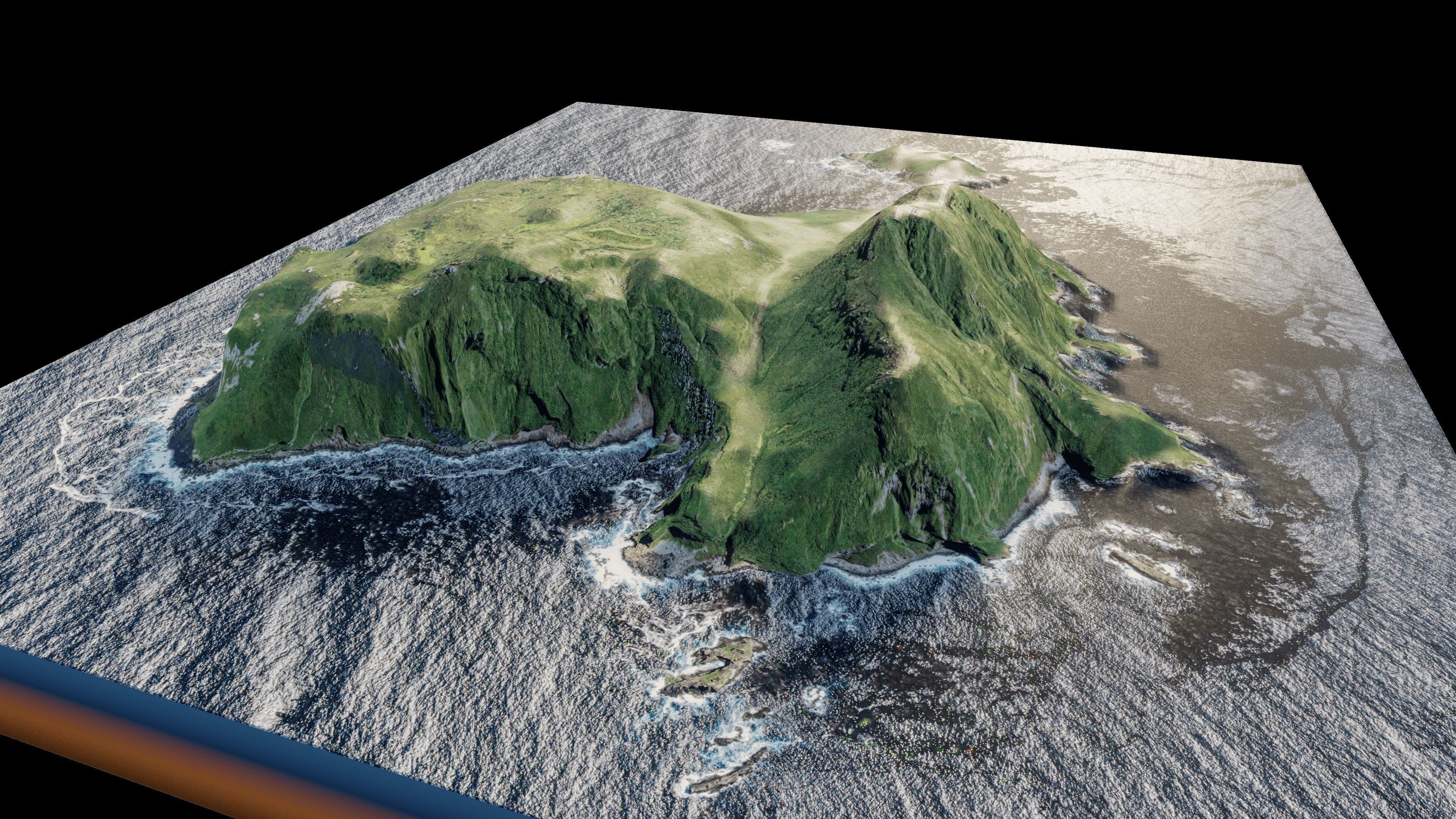 Nightingale Island 3d Model Terrain 3D model_2