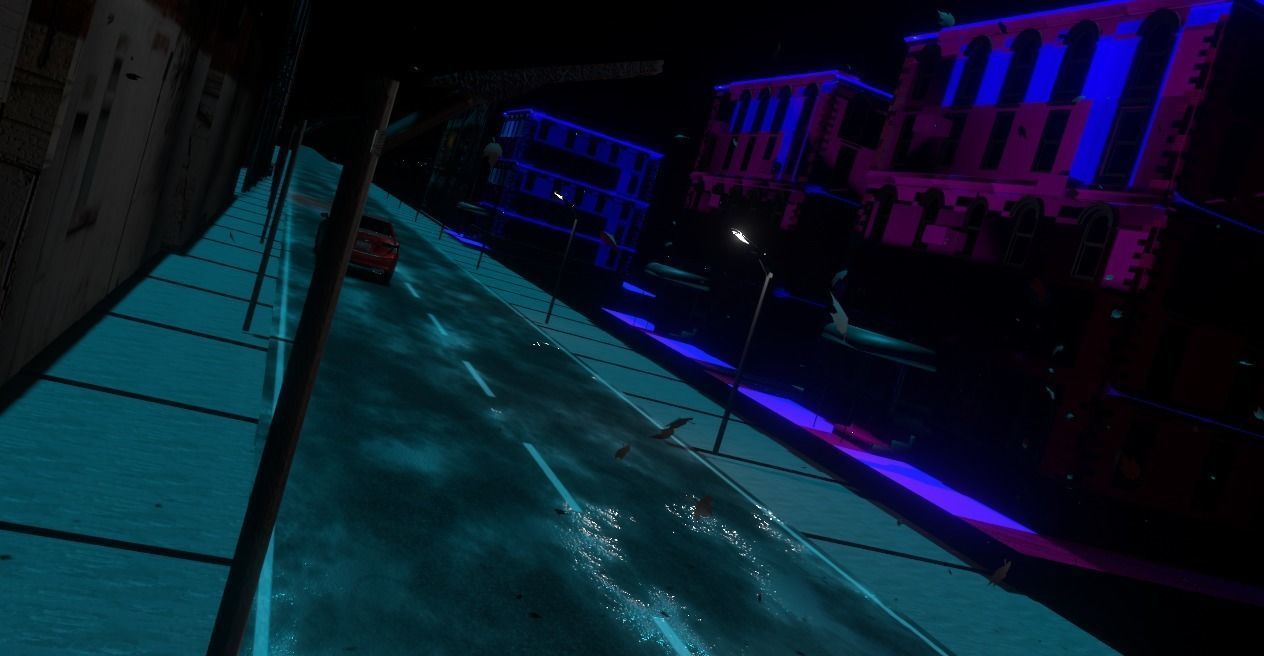 Unfinished City Race animation 3D model_1