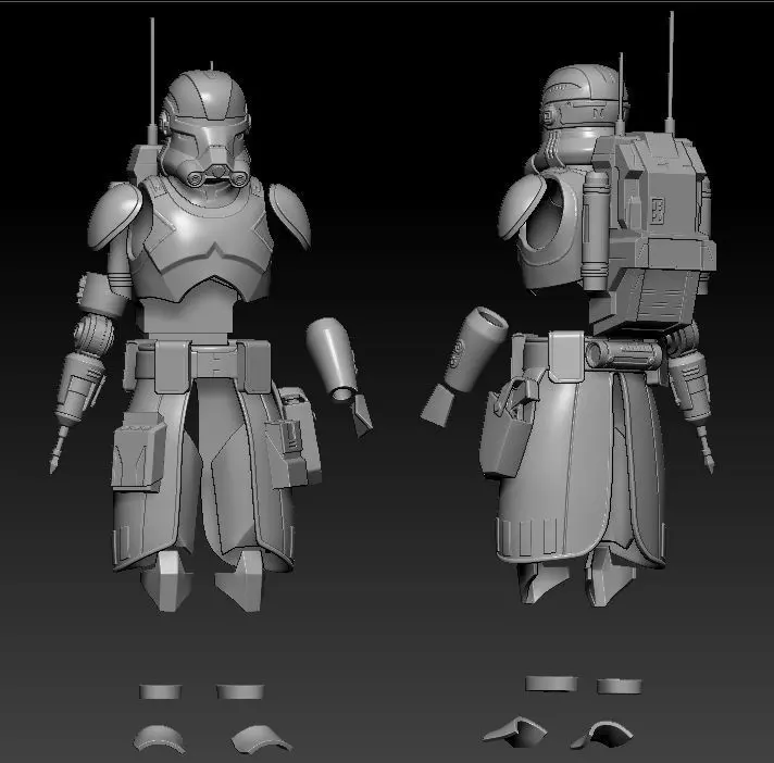 Bad Batch S2 - Echo One12 Scale Custom 3D STL Files 3D print model_0