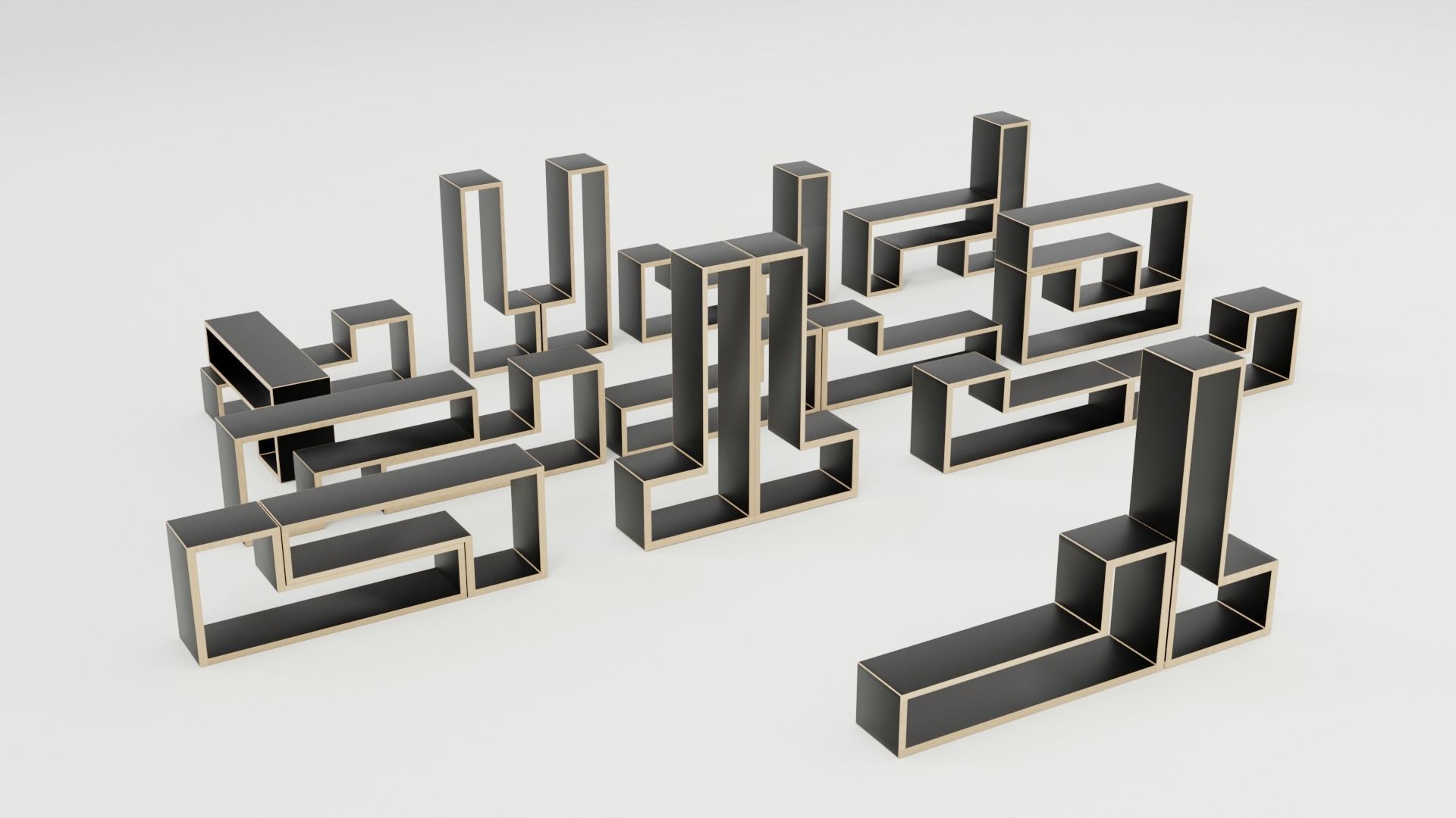 Different shelves 3d models 3D model_1