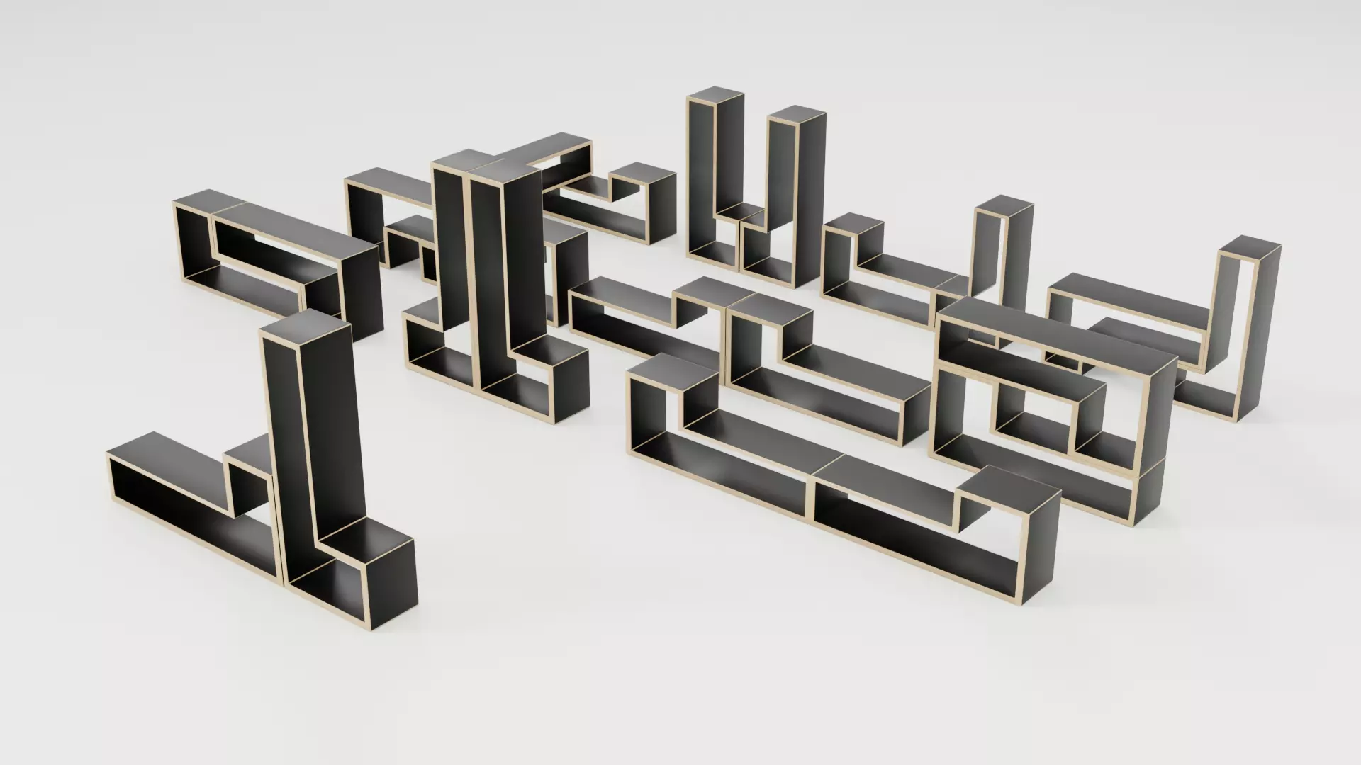 Different shelves 3d models 3D model_0