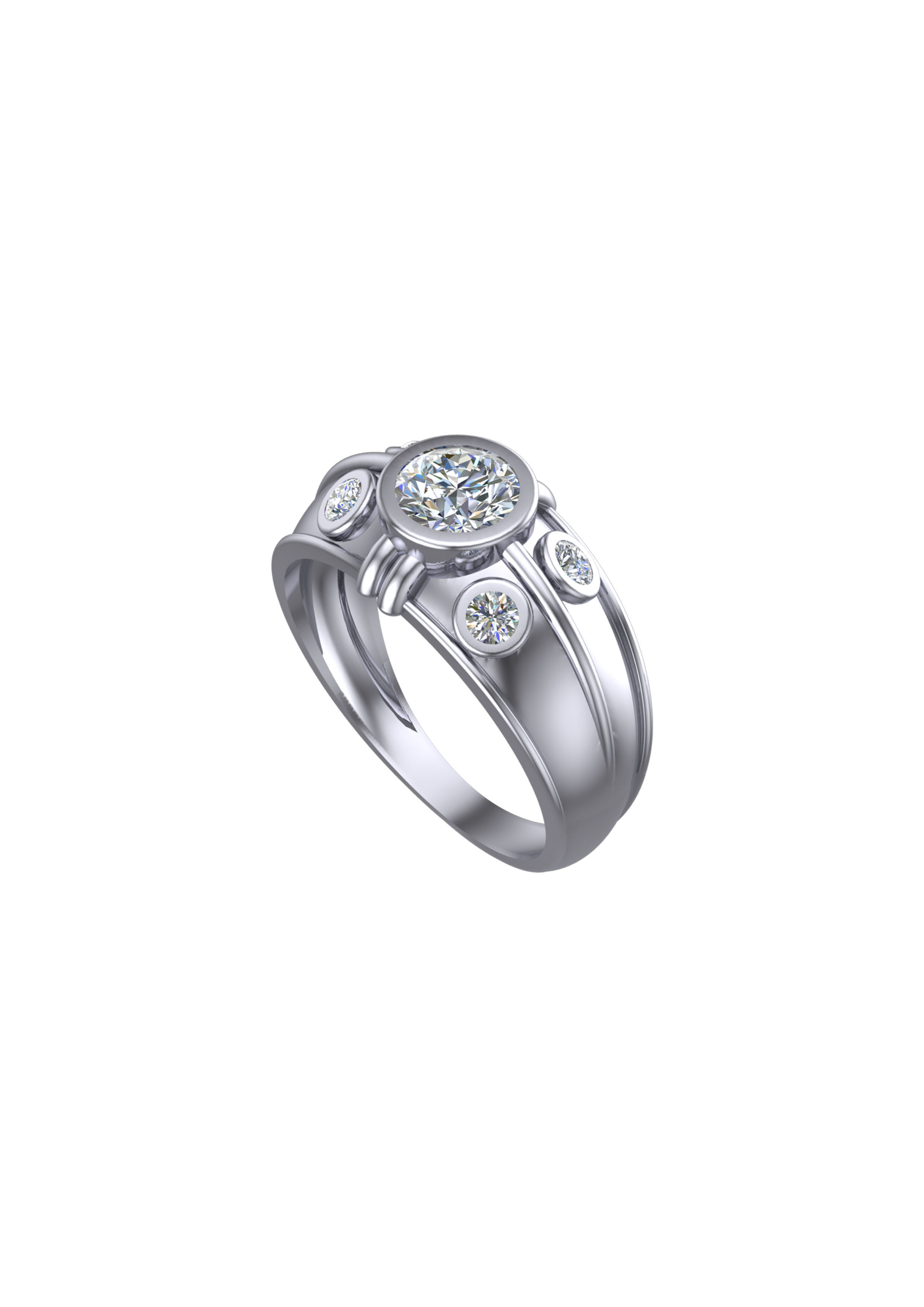 Diamond Ring 3D print model_6