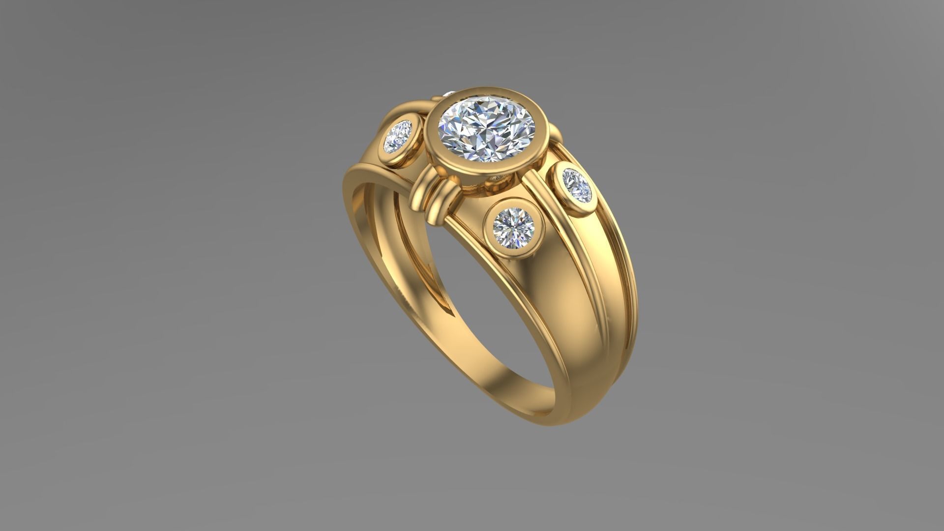 Diamond Ring 3D print model_5